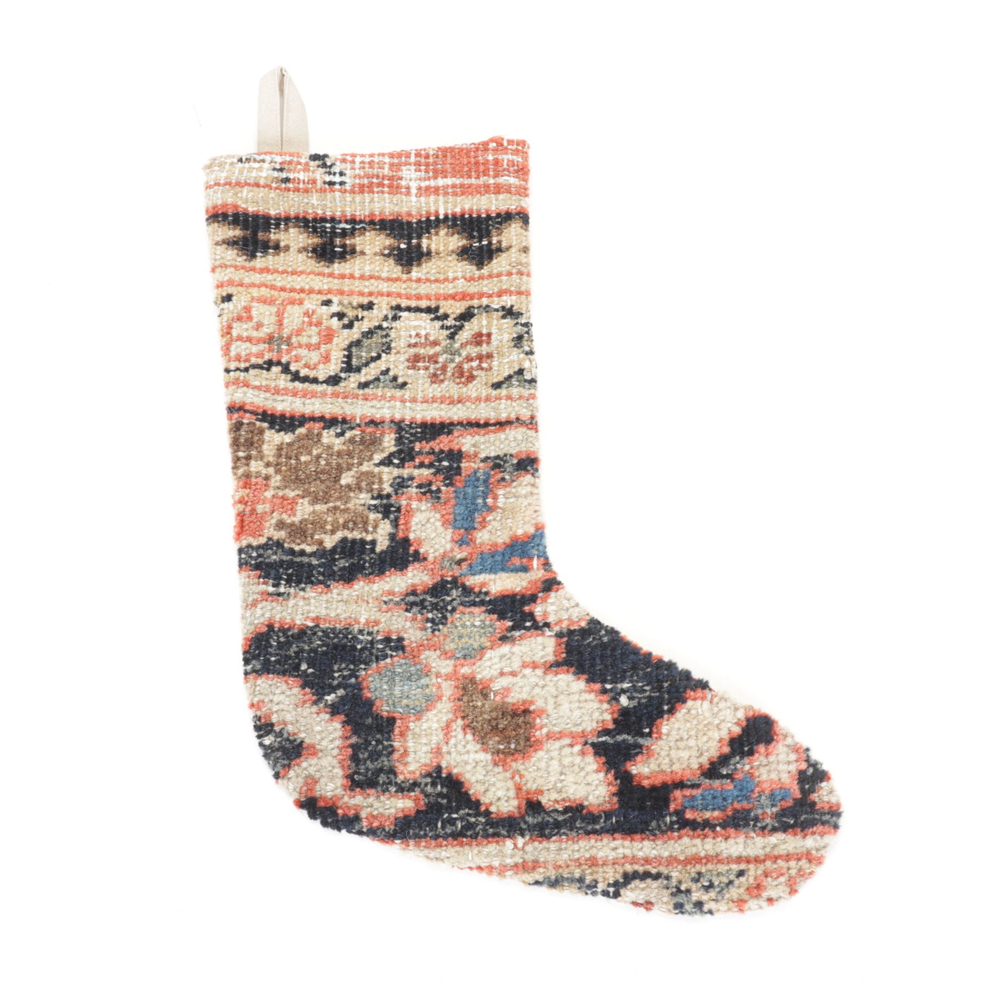 Hand-Pieced Kilim Rug Remnant Christmas Stockings