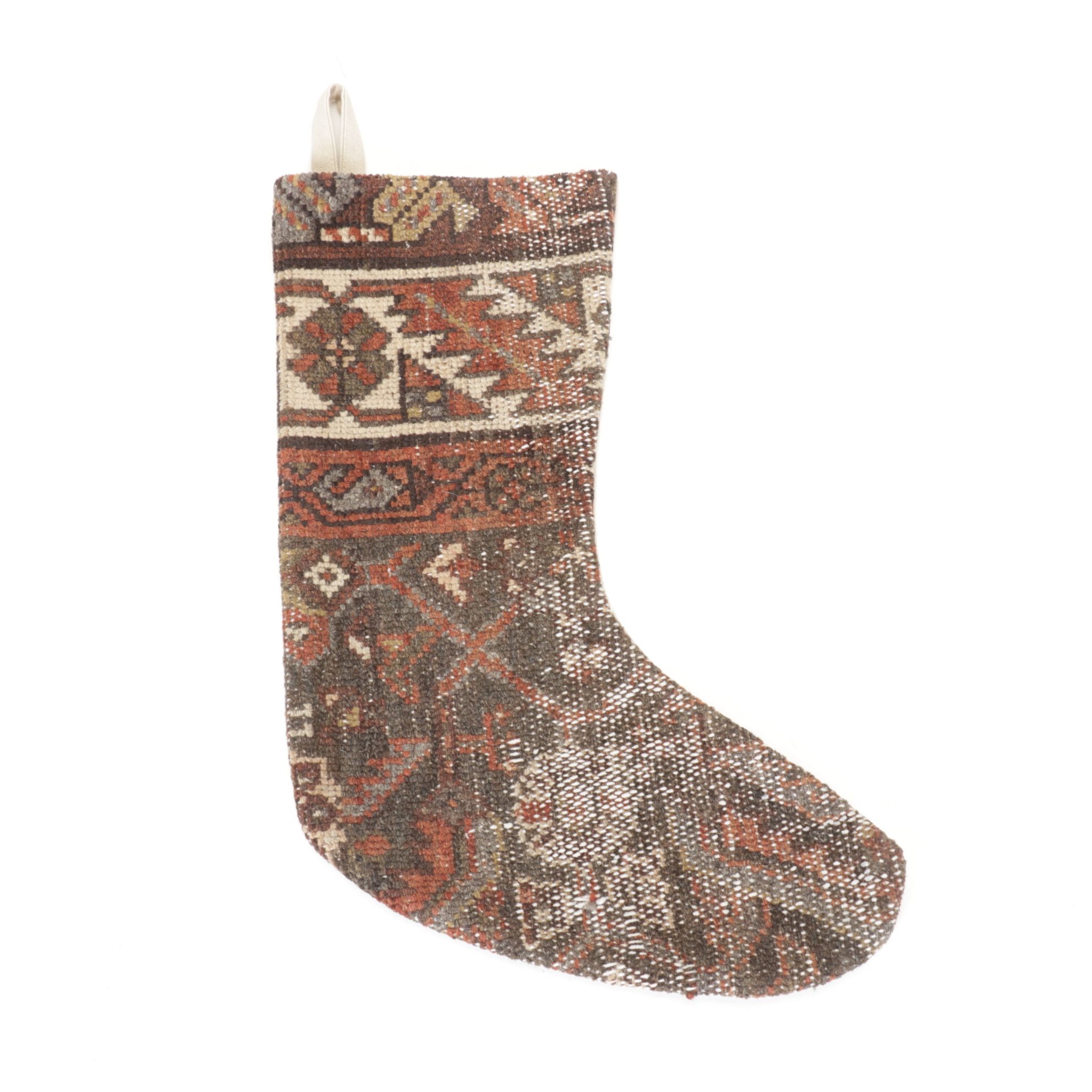 Hand-Pieced Kilim Rug Remnant Christmas Stockings