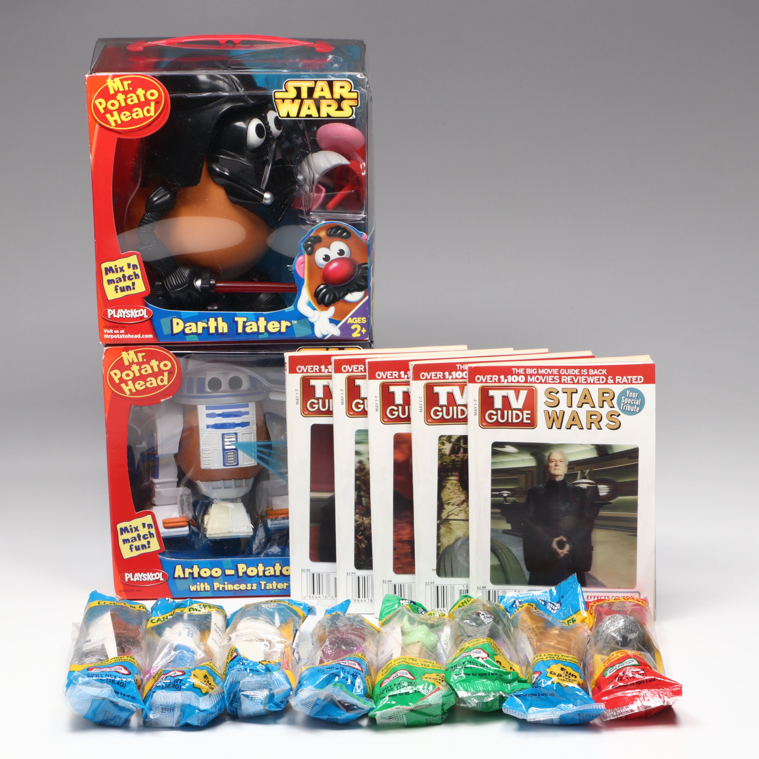 Star Wars Memorabilia Including Mr. Potato Head "Darth Tater" and PEZ Candy