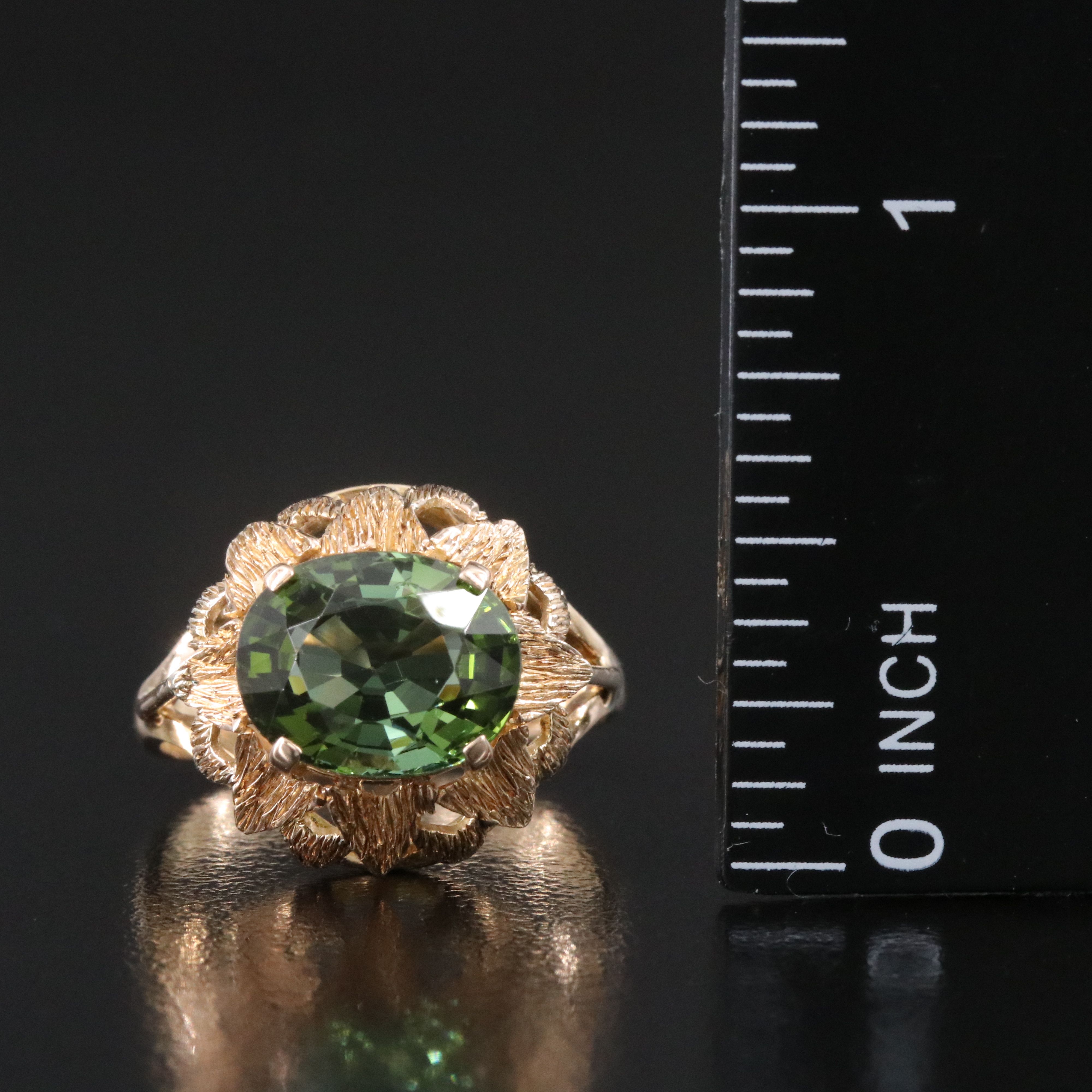 14K Tourmaline Ring with GIA Report