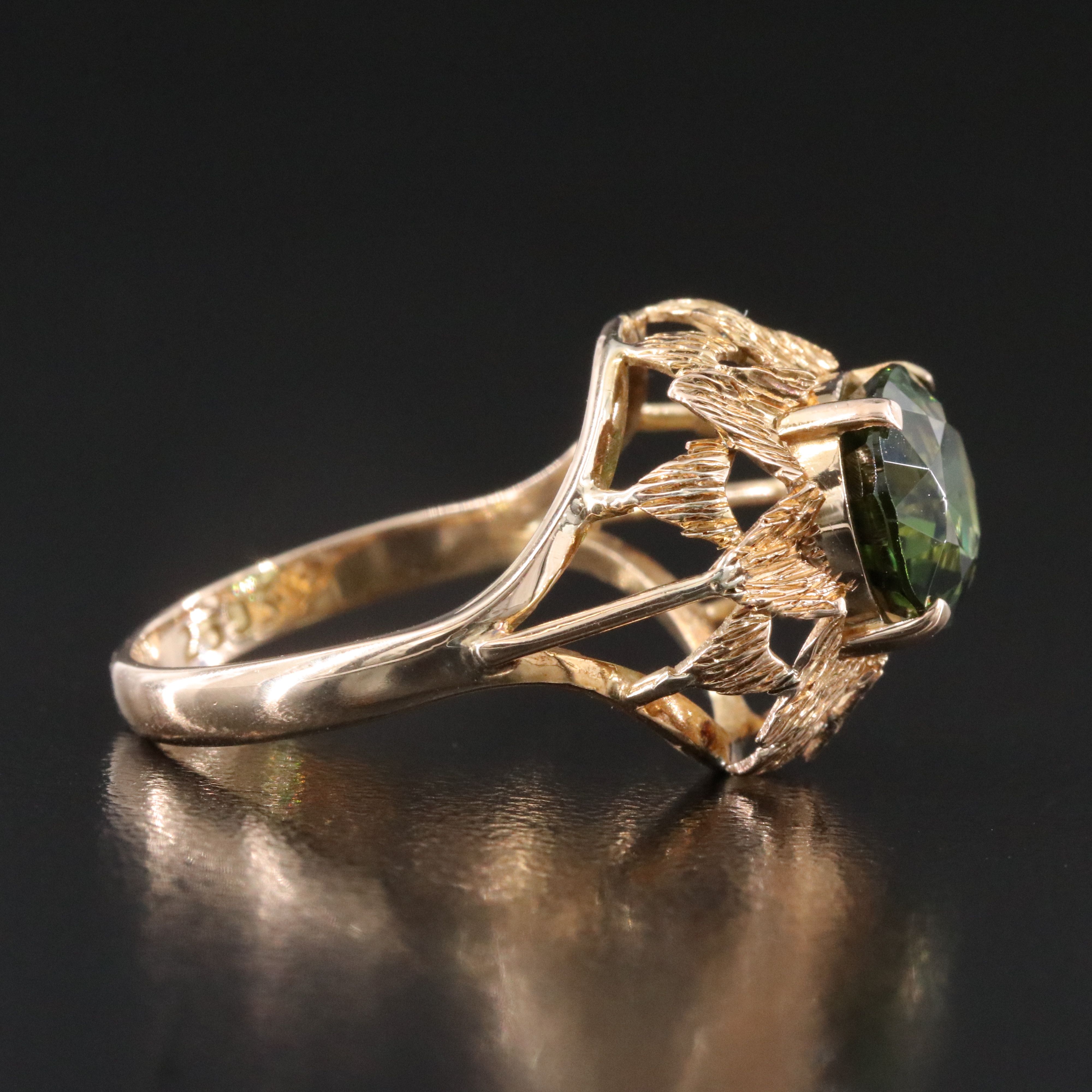 14K Tourmaline Ring with GIA Report