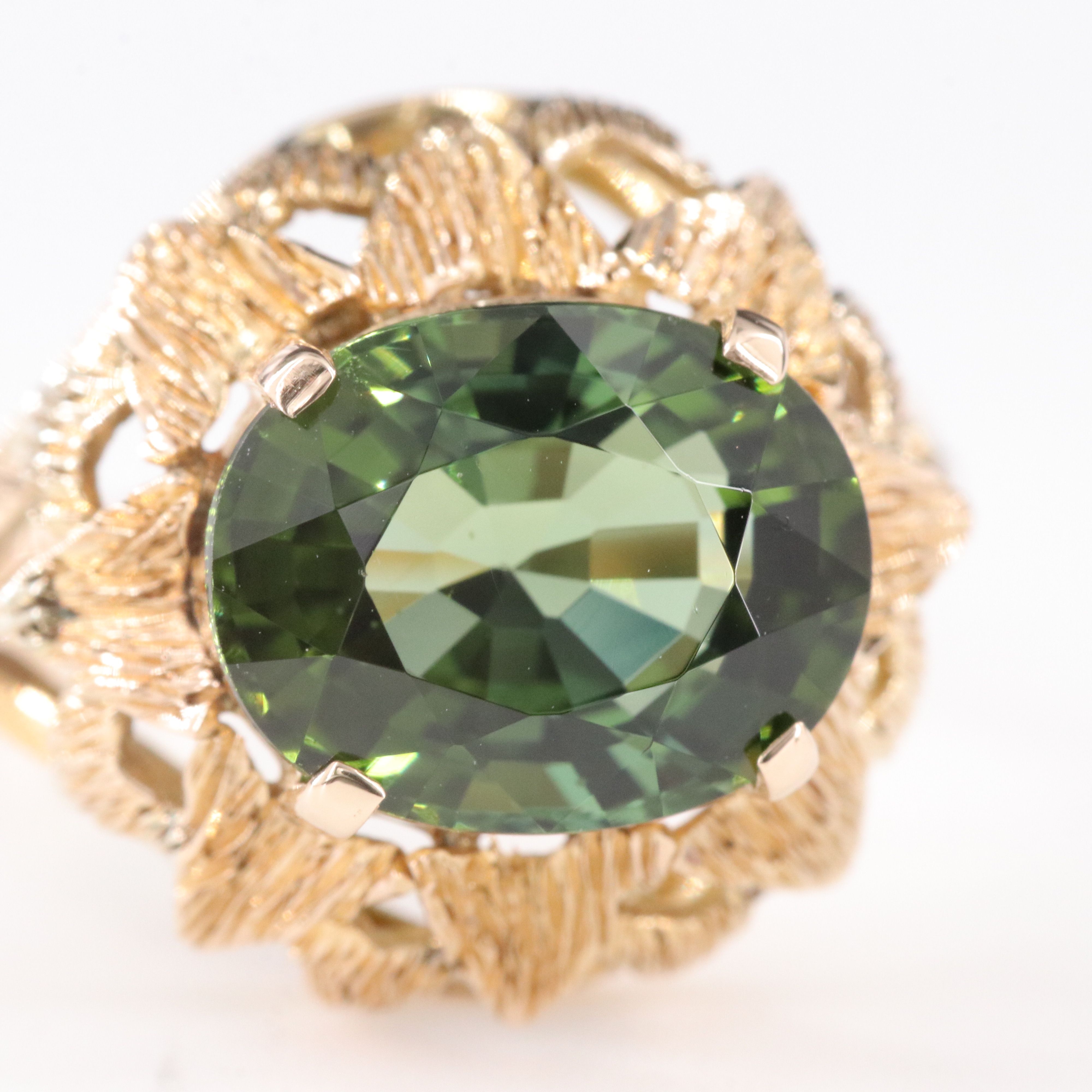 14K Tourmaline Ring with GIA Report