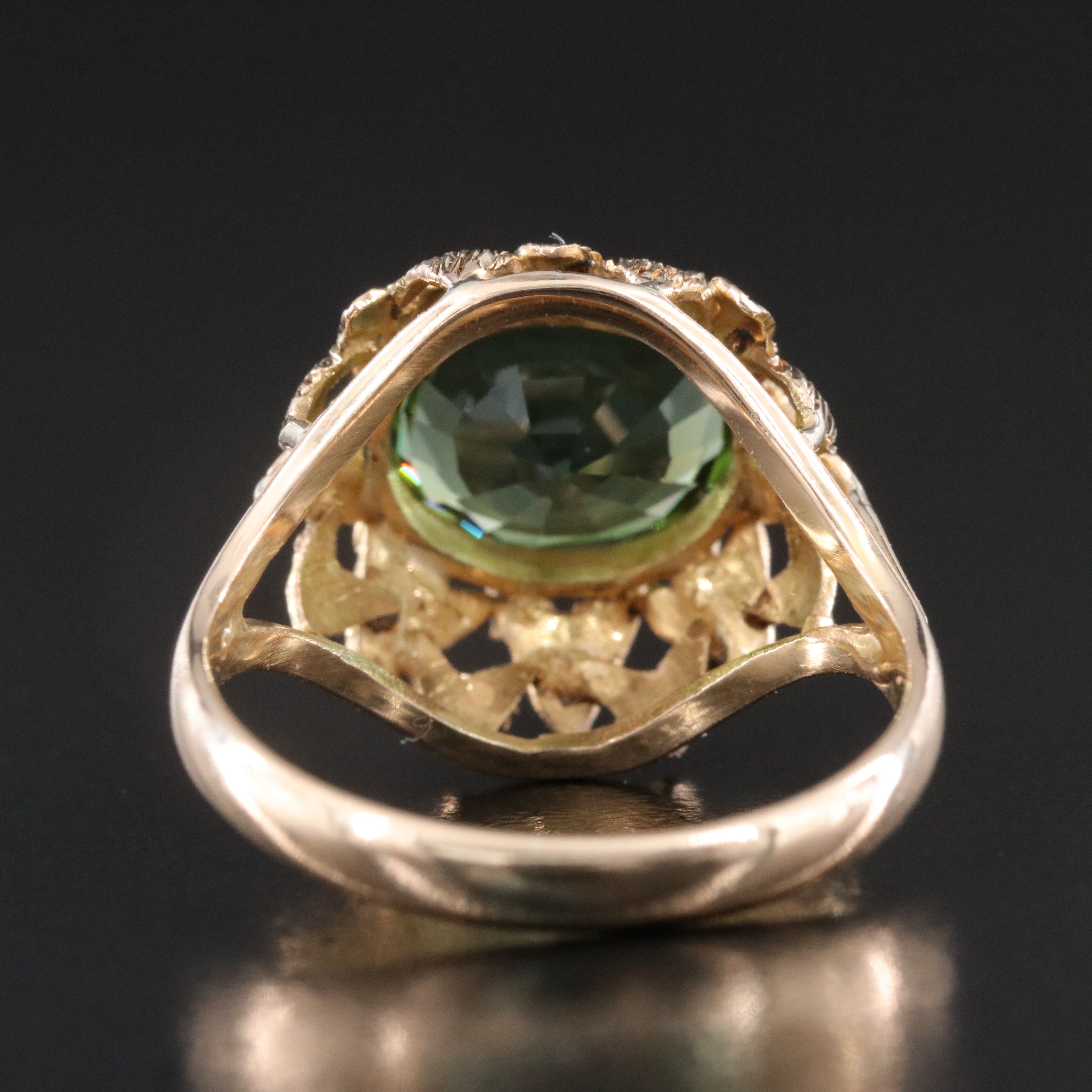 14K Tourmaline Ring with GIA Report