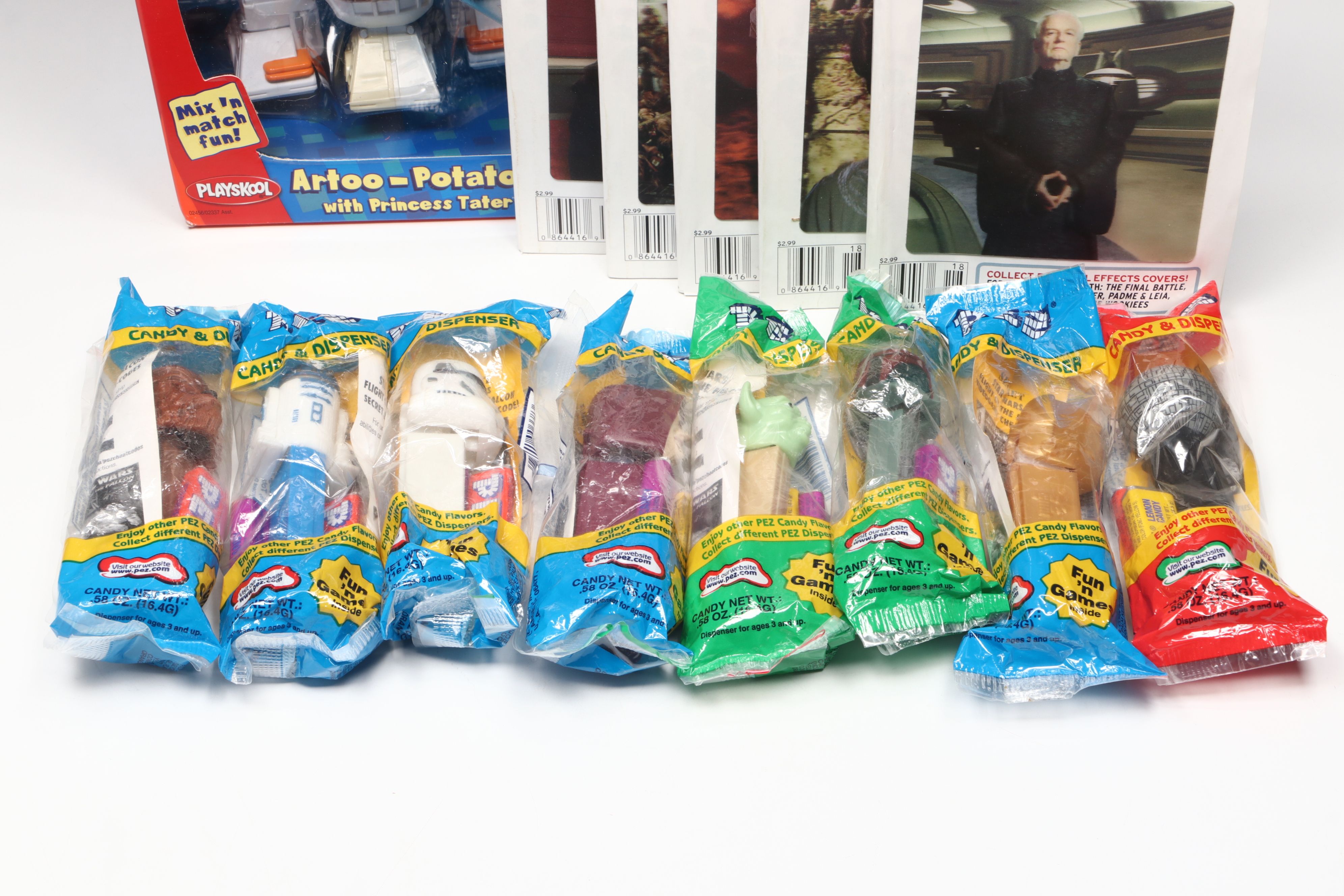 Star Wars Memorabilia Including Mr. Potato Head "Darth Tater" and PEZ Candy