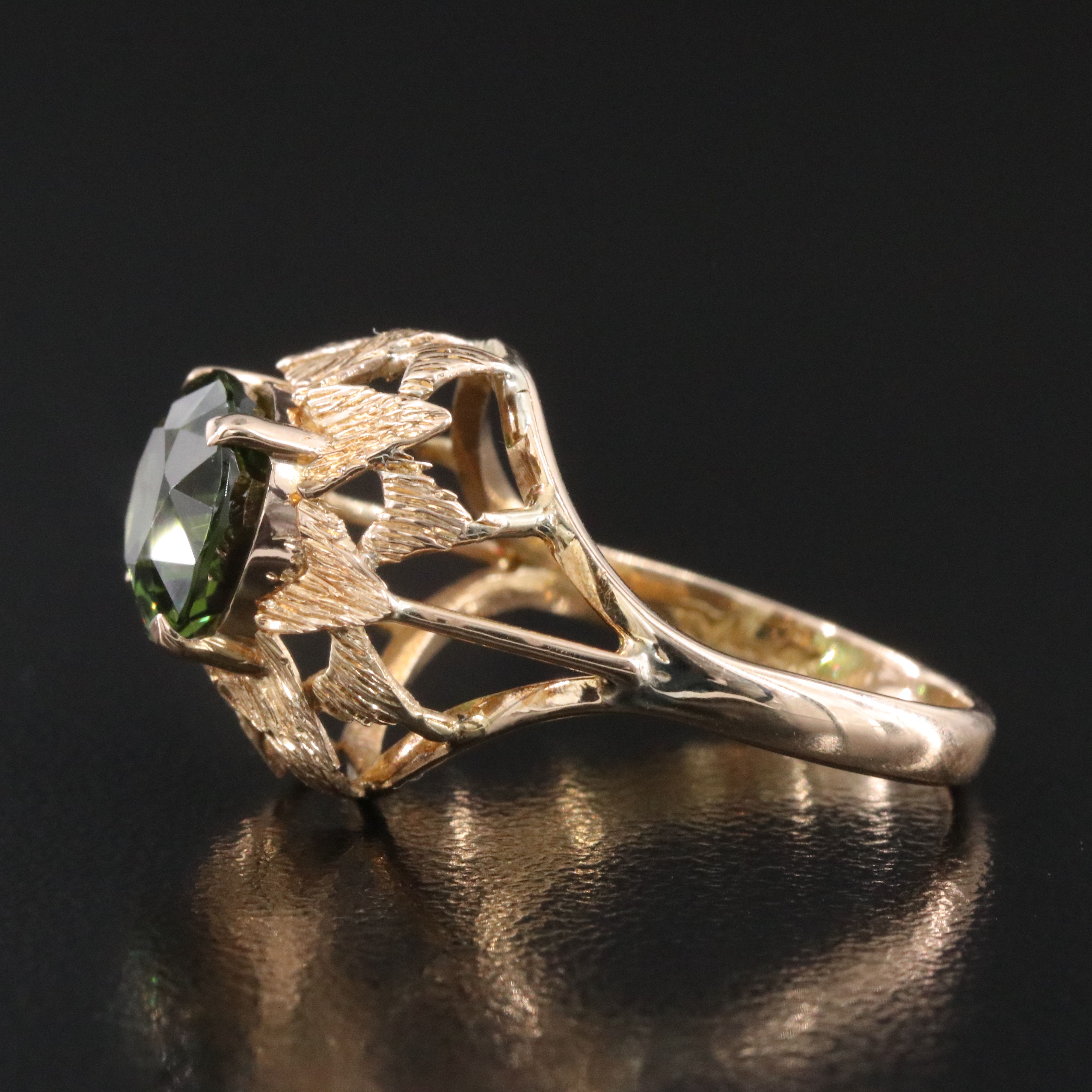 14K Tourmaline Ring with GIA Report