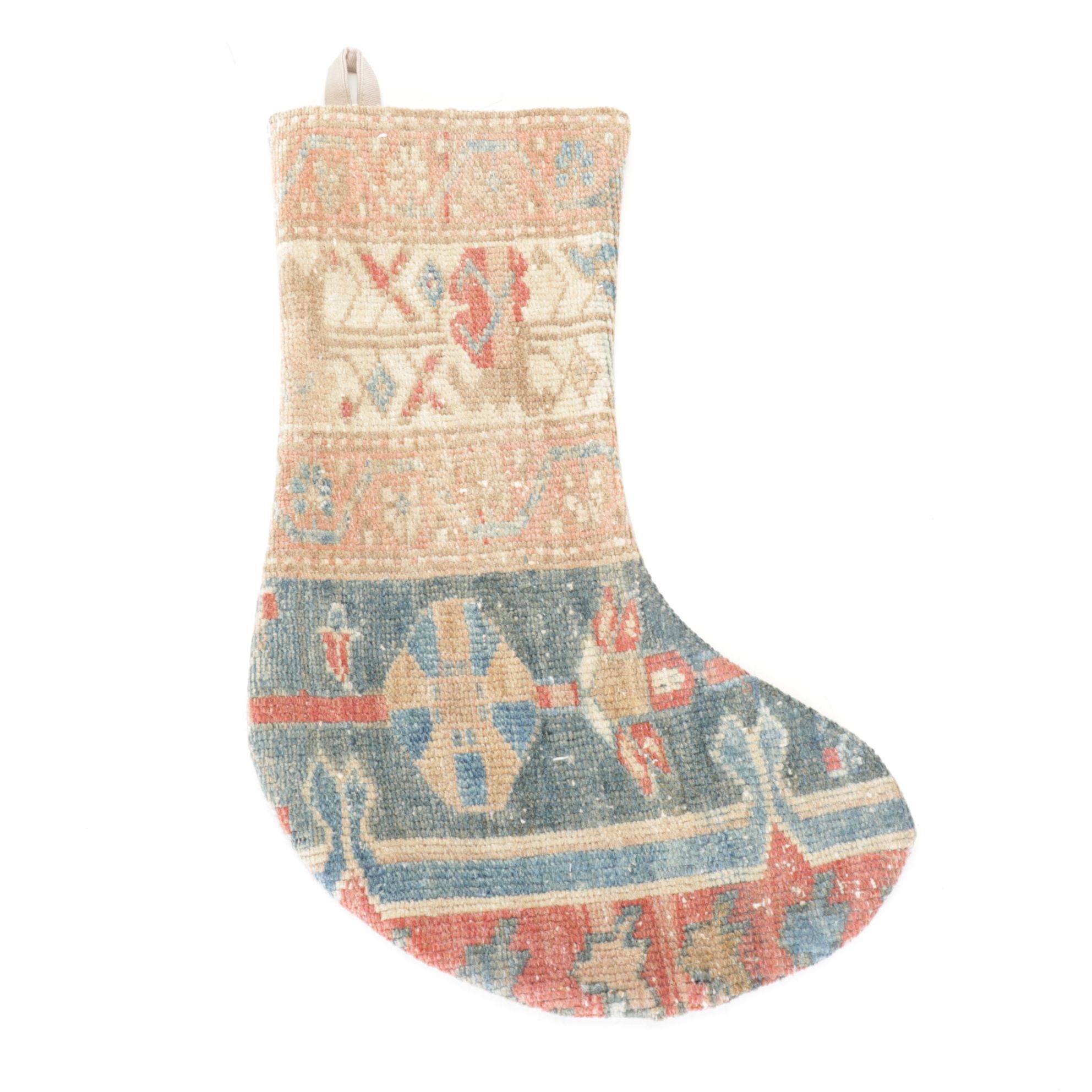 Hand-Pieced Kilim Rug Remnant Christmas Stockings