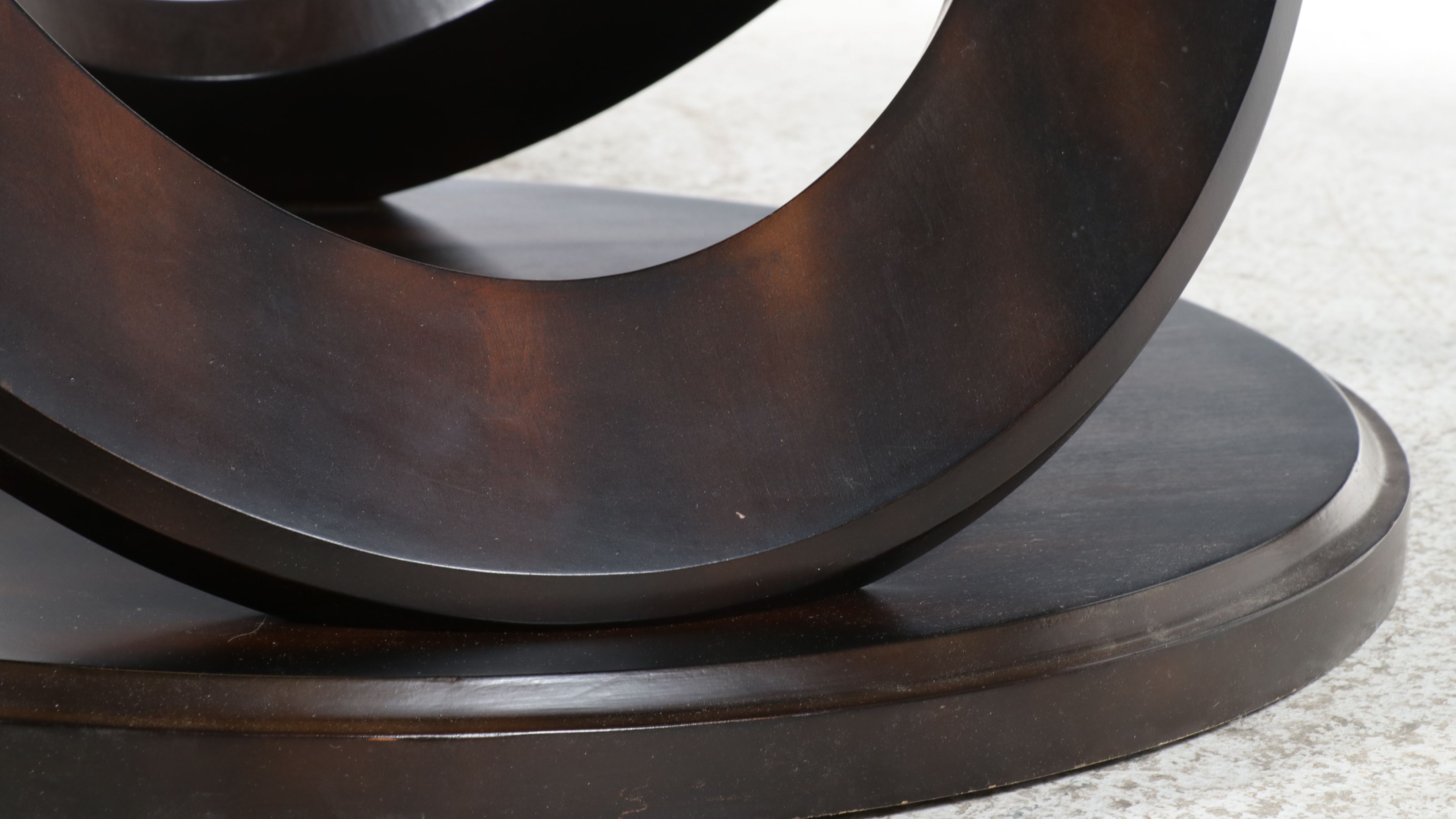 Contemporary Five-Piece Dining Set with Sculptural Infinity-Loop Pedestal Table