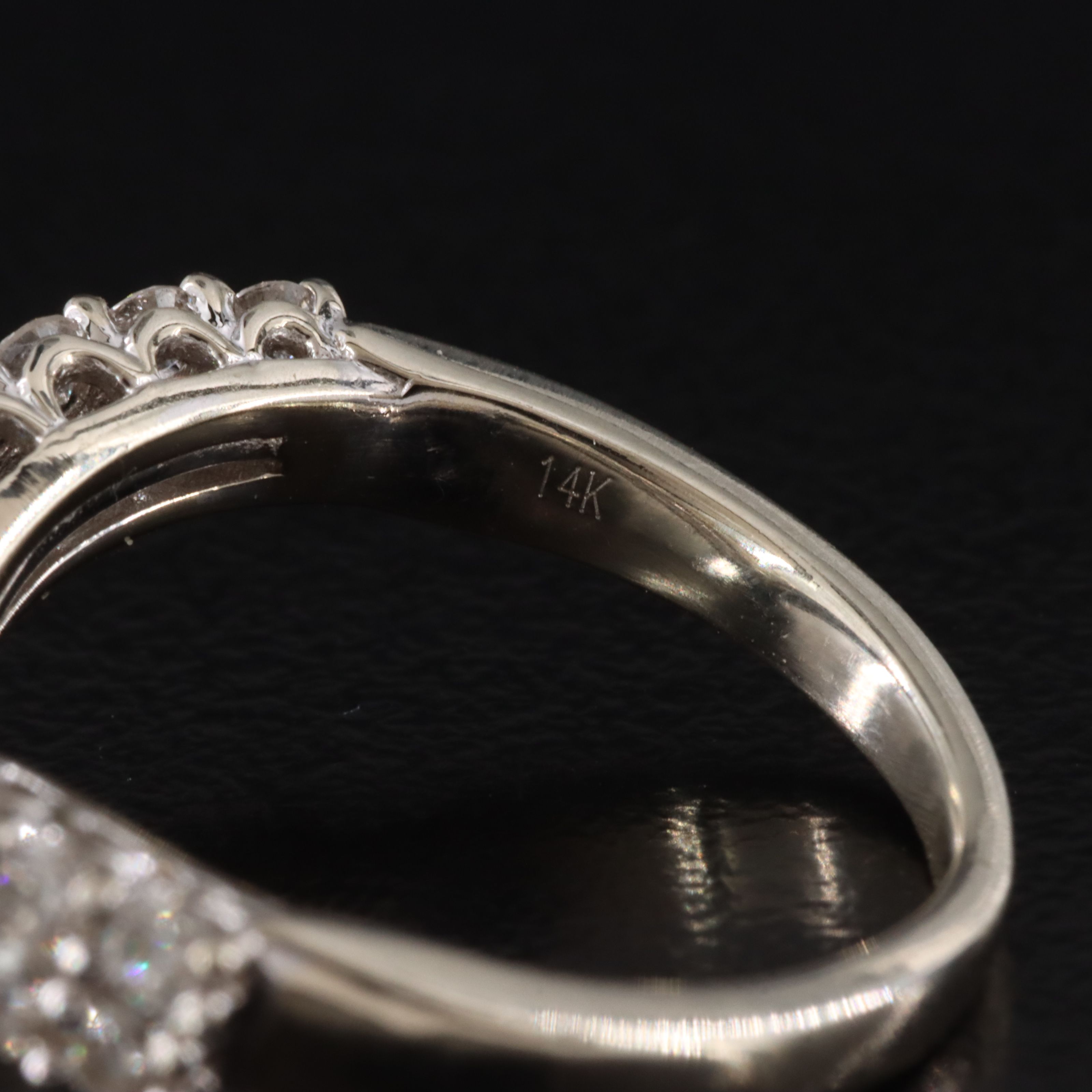 14K 1.00 CTW Diamond Chevron Ring