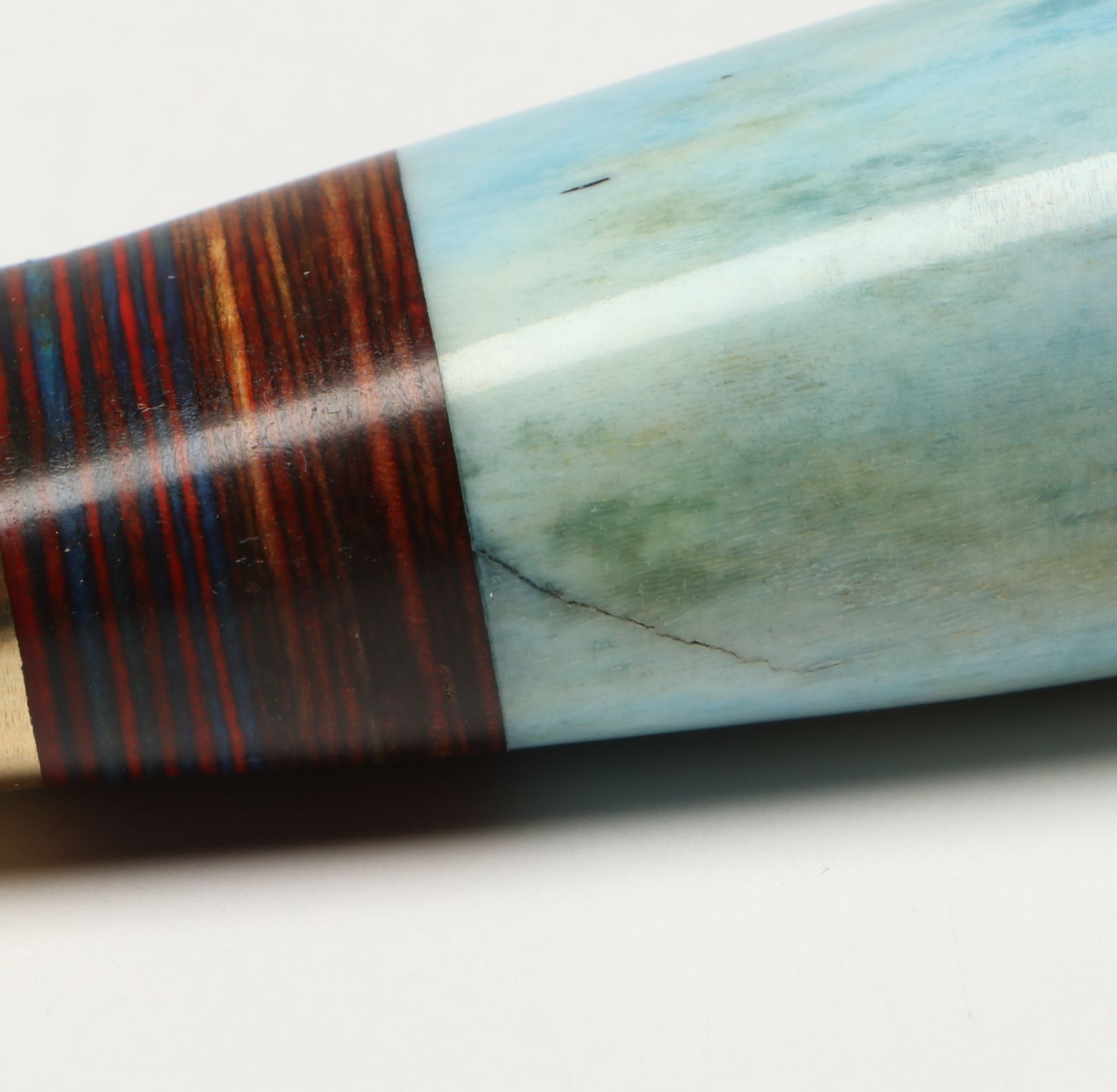 Damascus Steel Skinner and Hunting Knives in Leather Scabbards