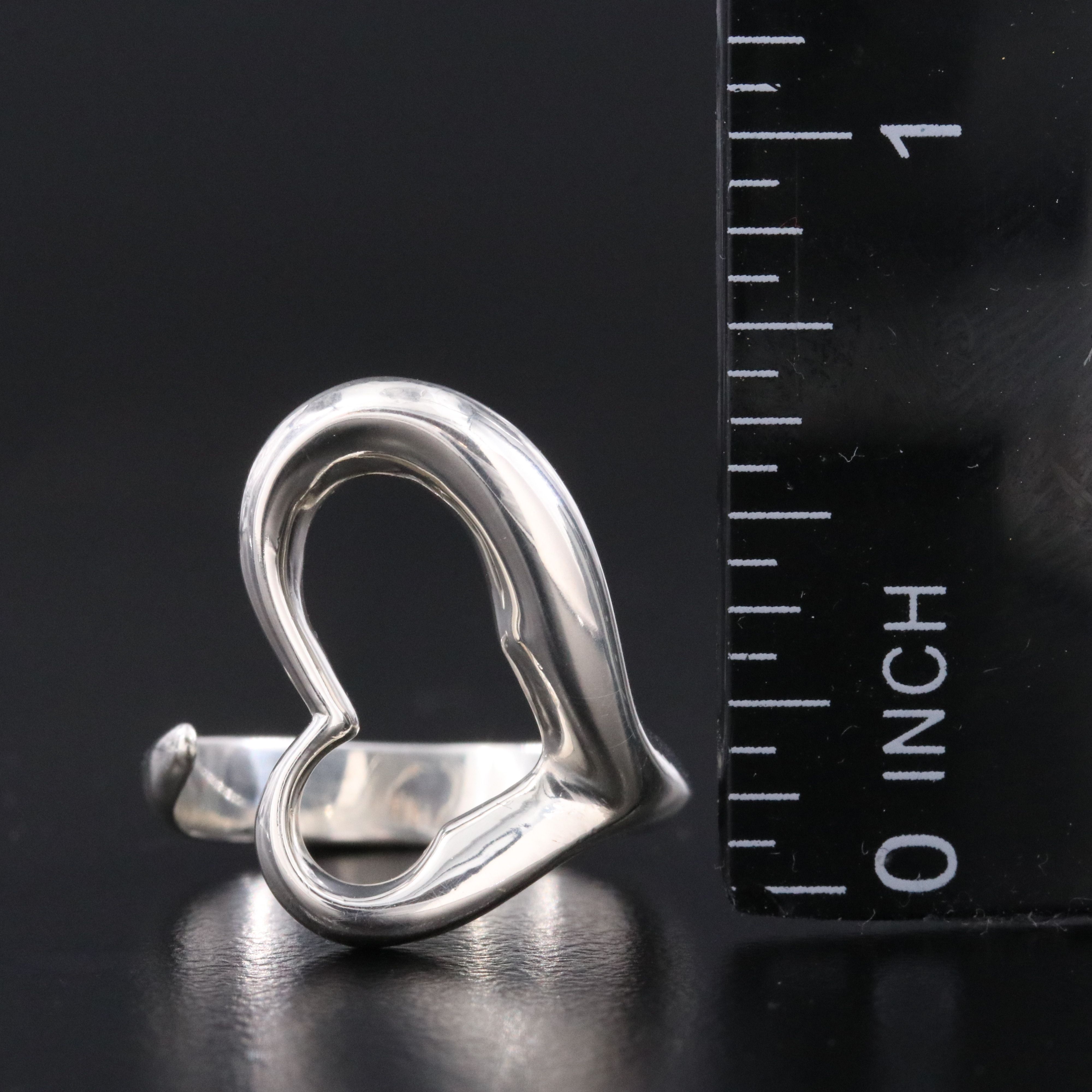 Elsa Peretti for Tiffany & Co. Open Heart Sterling Ring