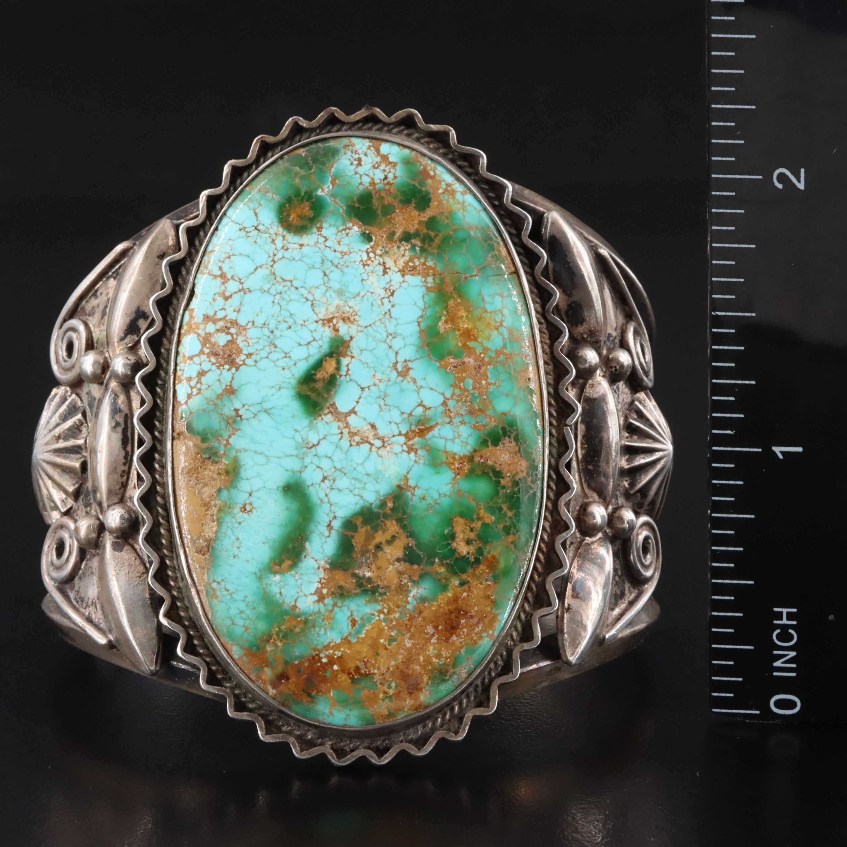 Western Sterling Turquoise Bracelet and Ring Set