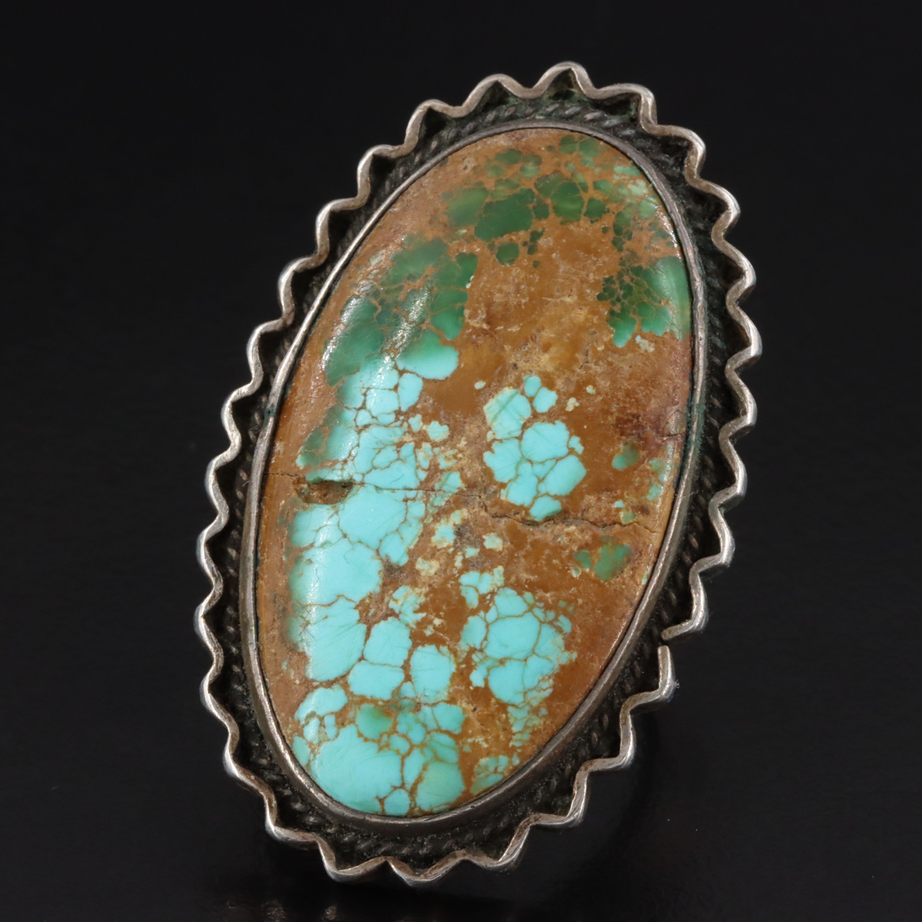 Western Sterling Turquoise Bracelet and Ring Set