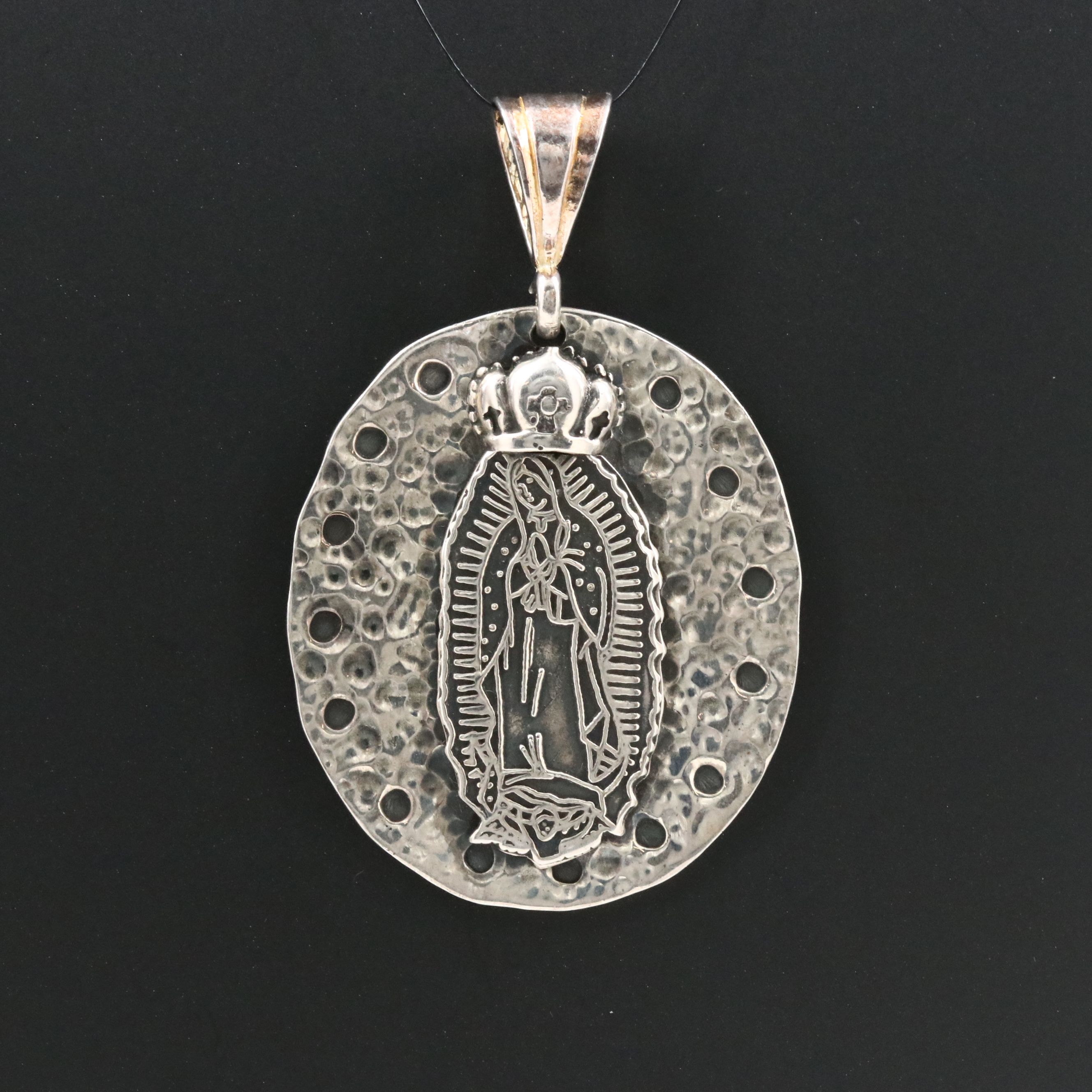 Sterling Our Lady of Guadaloupe Pendant