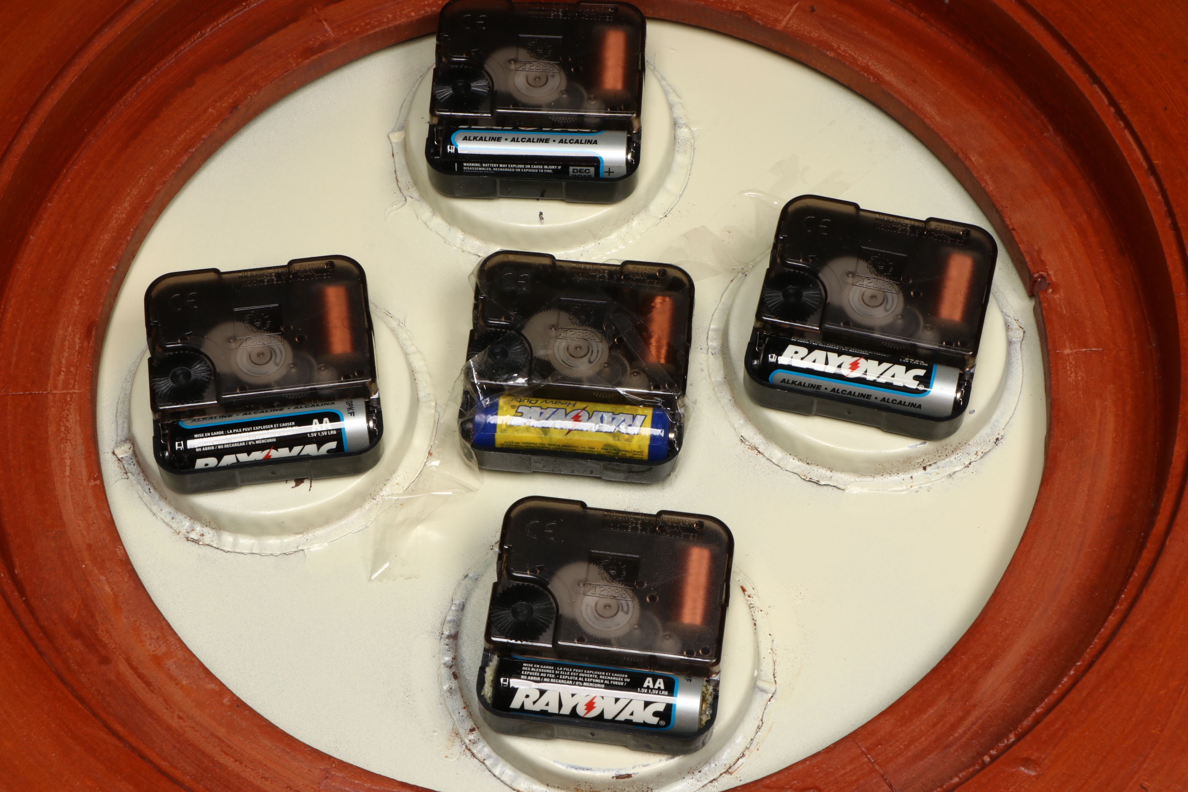 Pair of Nautical Style Wood and Brass World Clocks