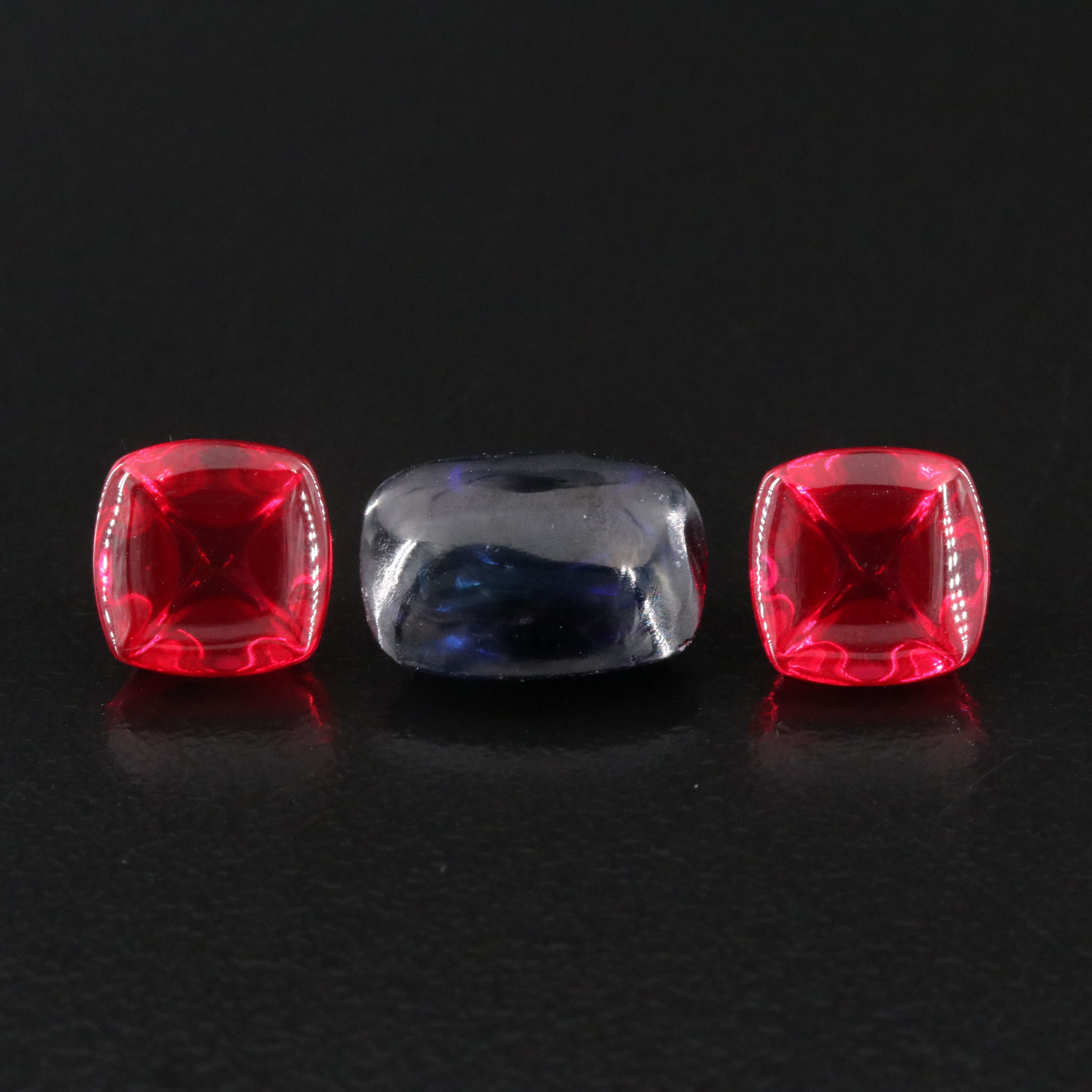 Loose 13.12 CTW Lab Grown Ruby and Lab Grown Sapphire Lot