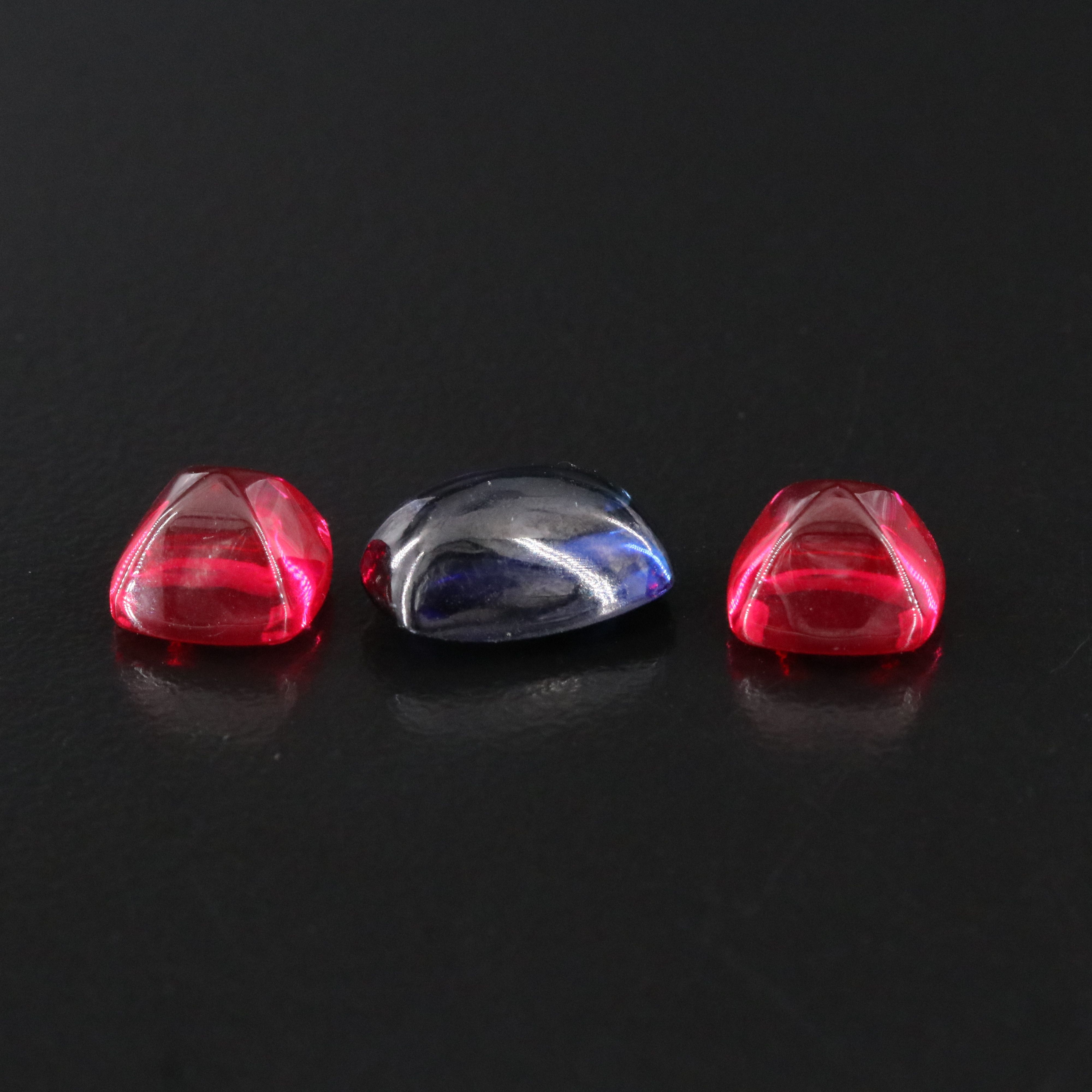 Loose 13.12 CTW Lab Grown Ruby and Lab Grown Sapphire Lot