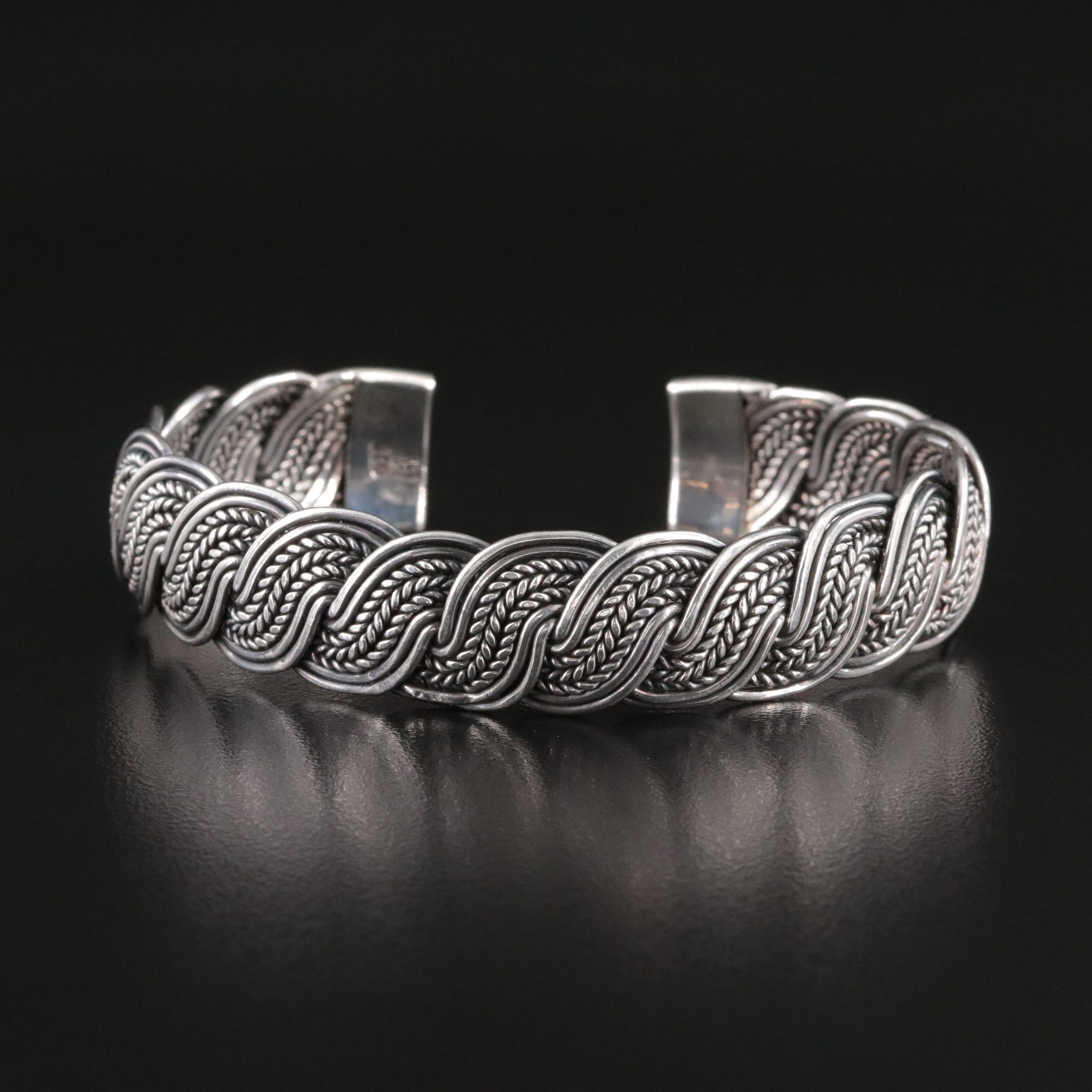 Sterling Braided Cuff