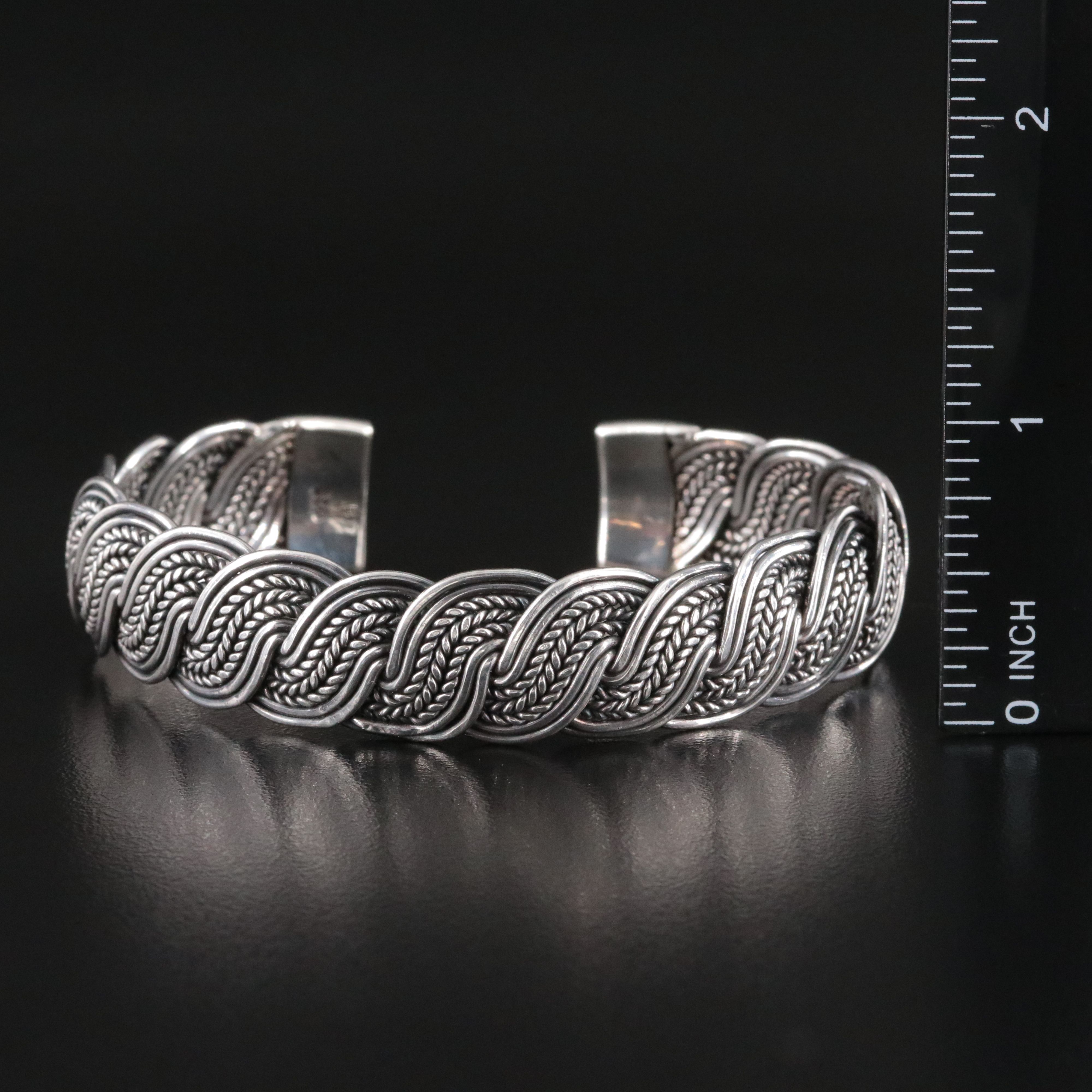 Sterling Braided Cuff