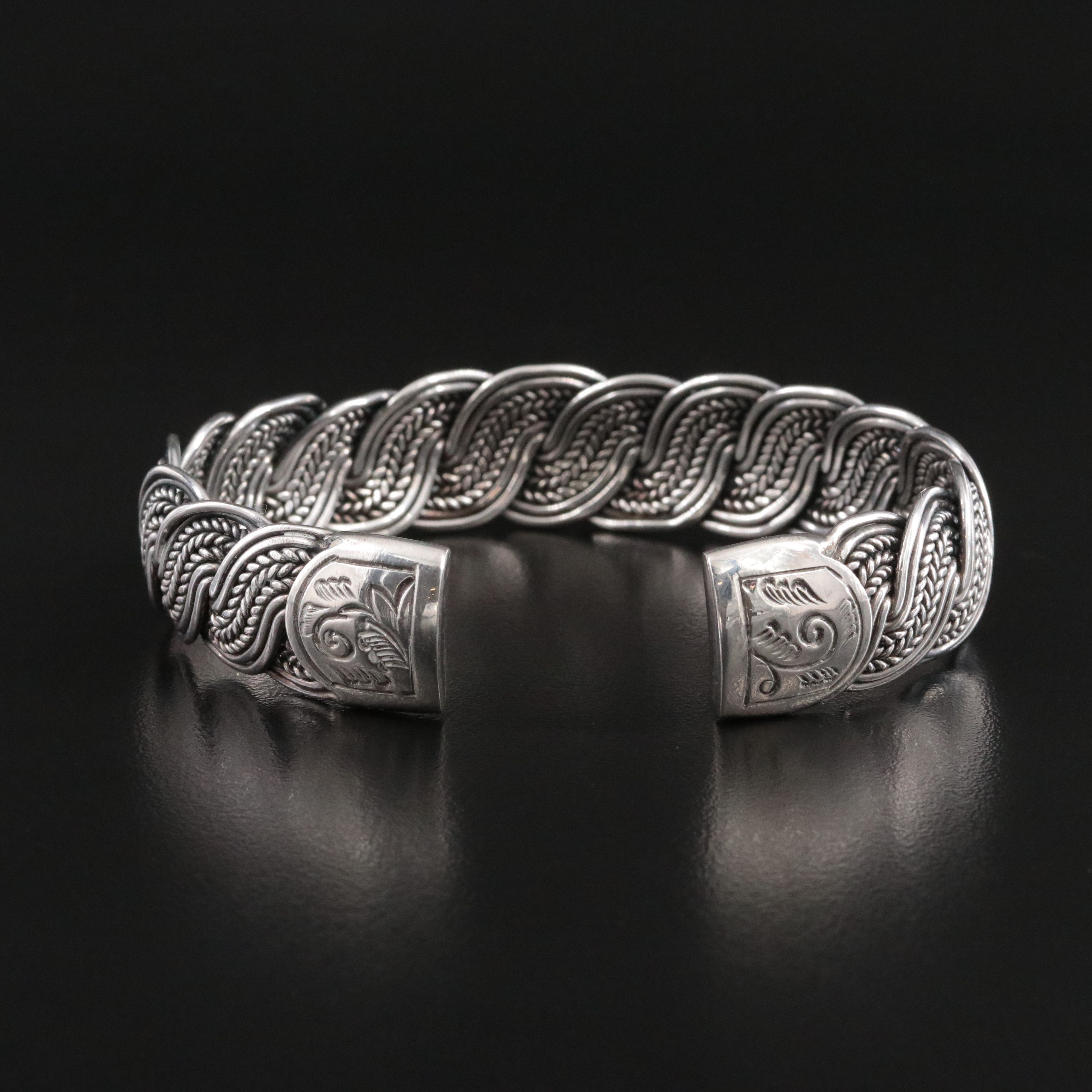 Sterling Braided Cuff