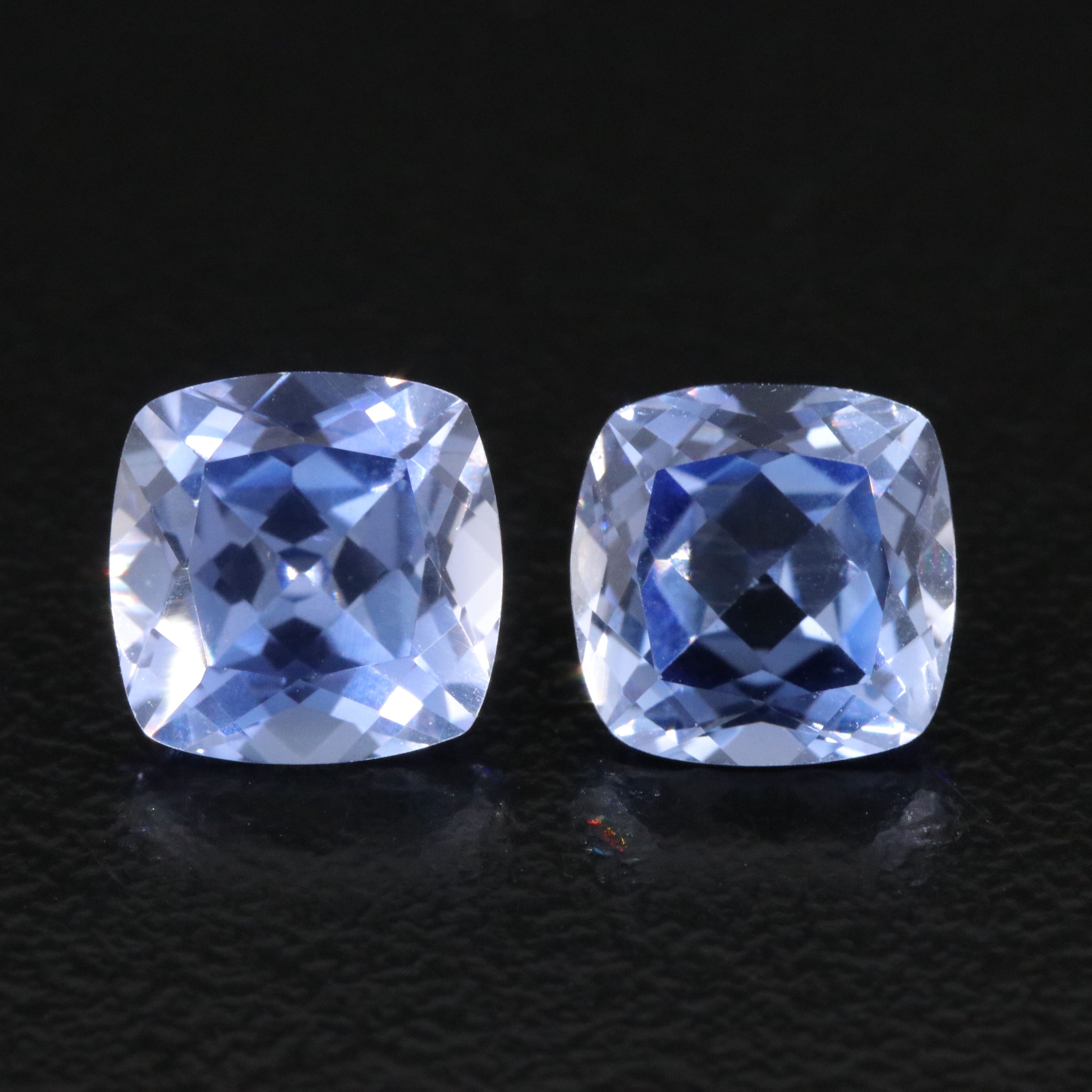 Loose 6.30 CTW Lab Grown Sapphire Pair