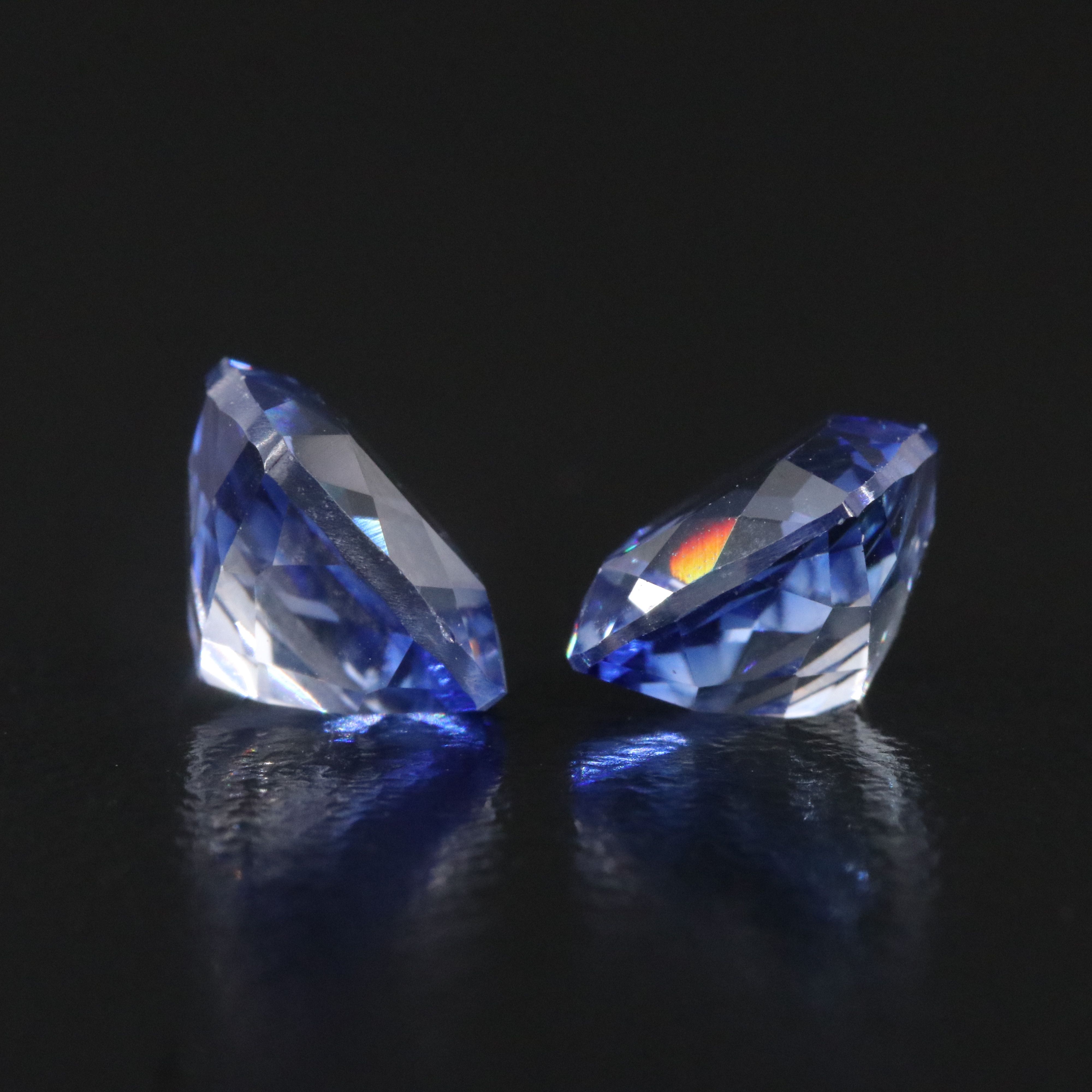 Loose 6.30 CTW Lab Grown Sapphire Pair