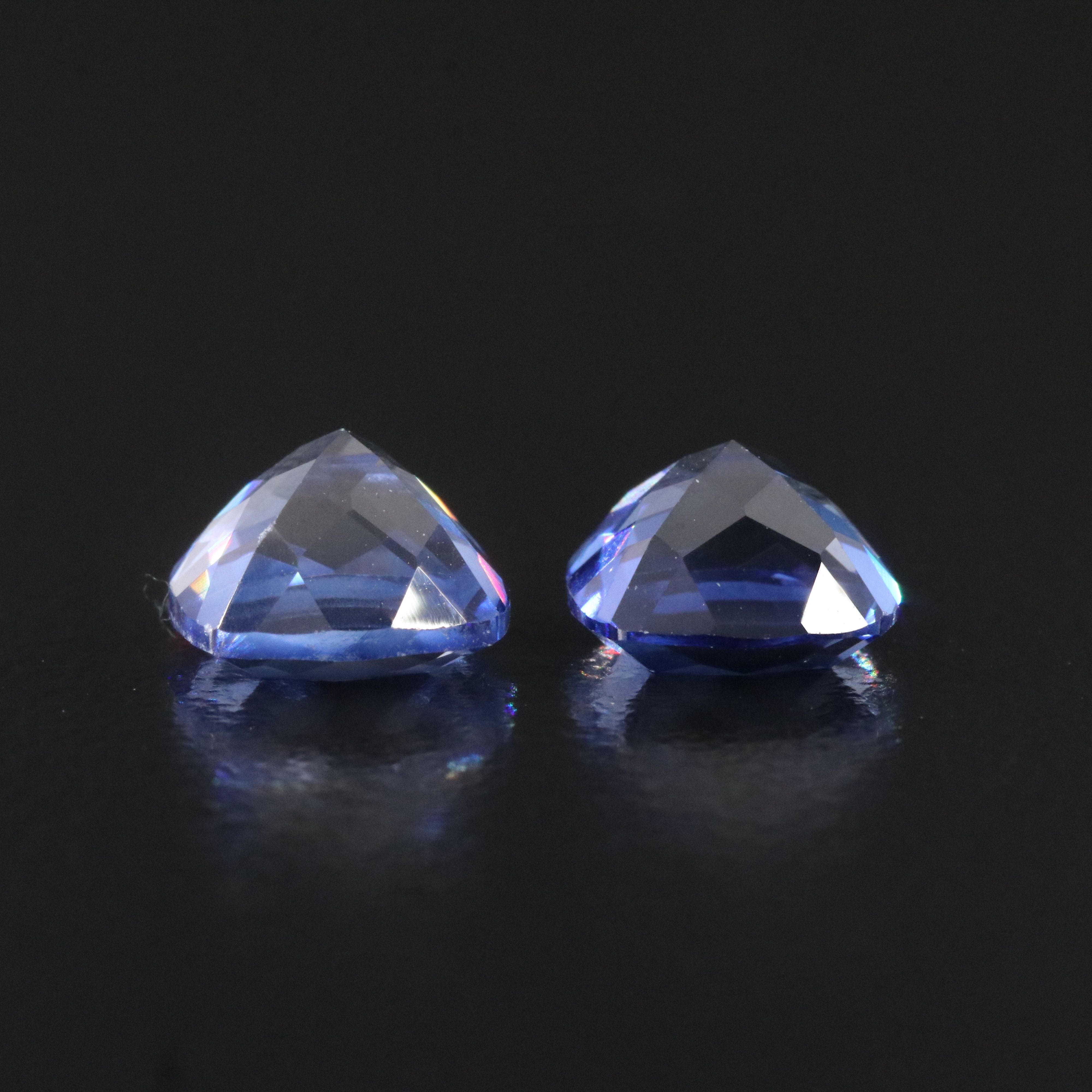 Loose 6.30 CTW Lab Grown Sapphire Pair