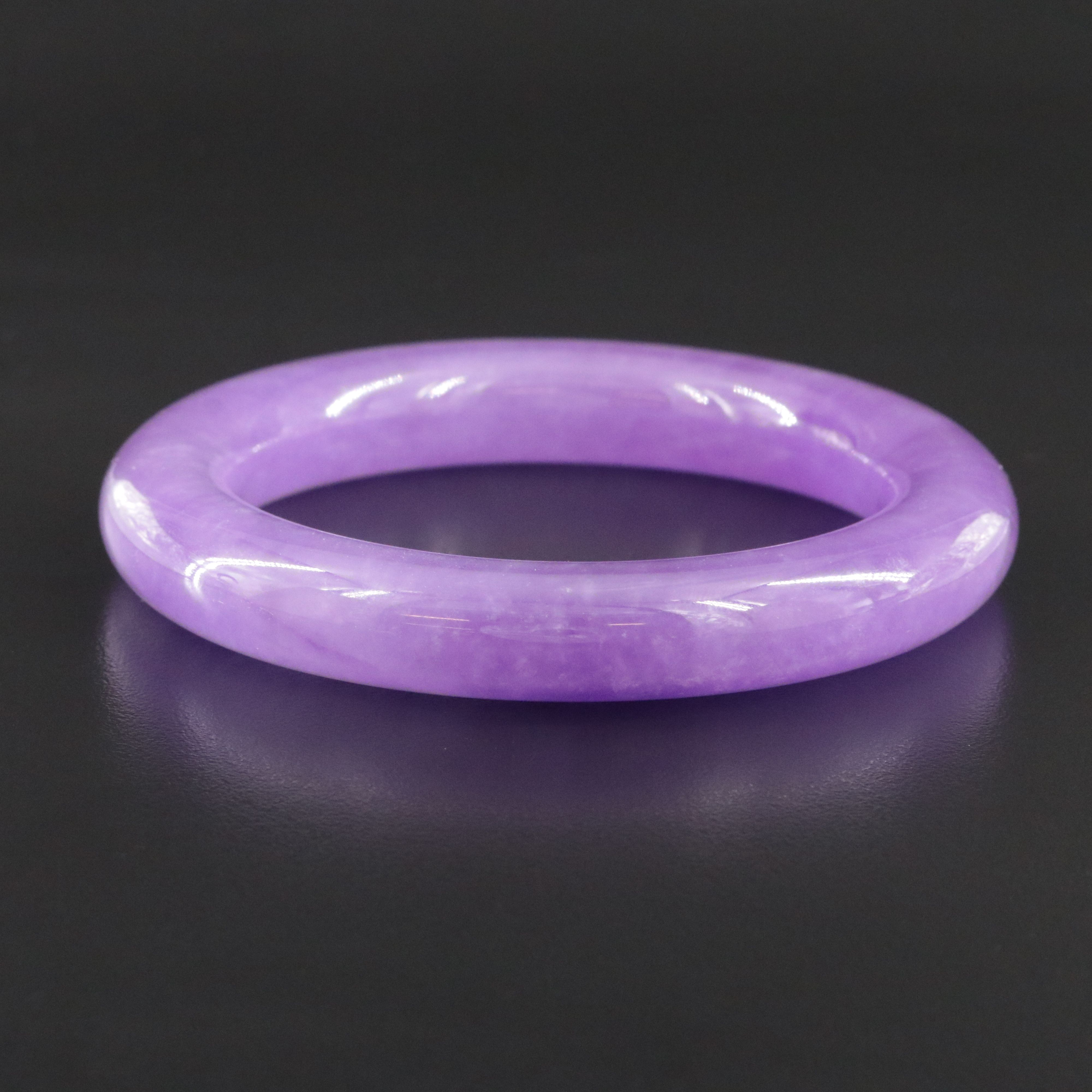 Jadeite Hololith Bangle Bracelet
