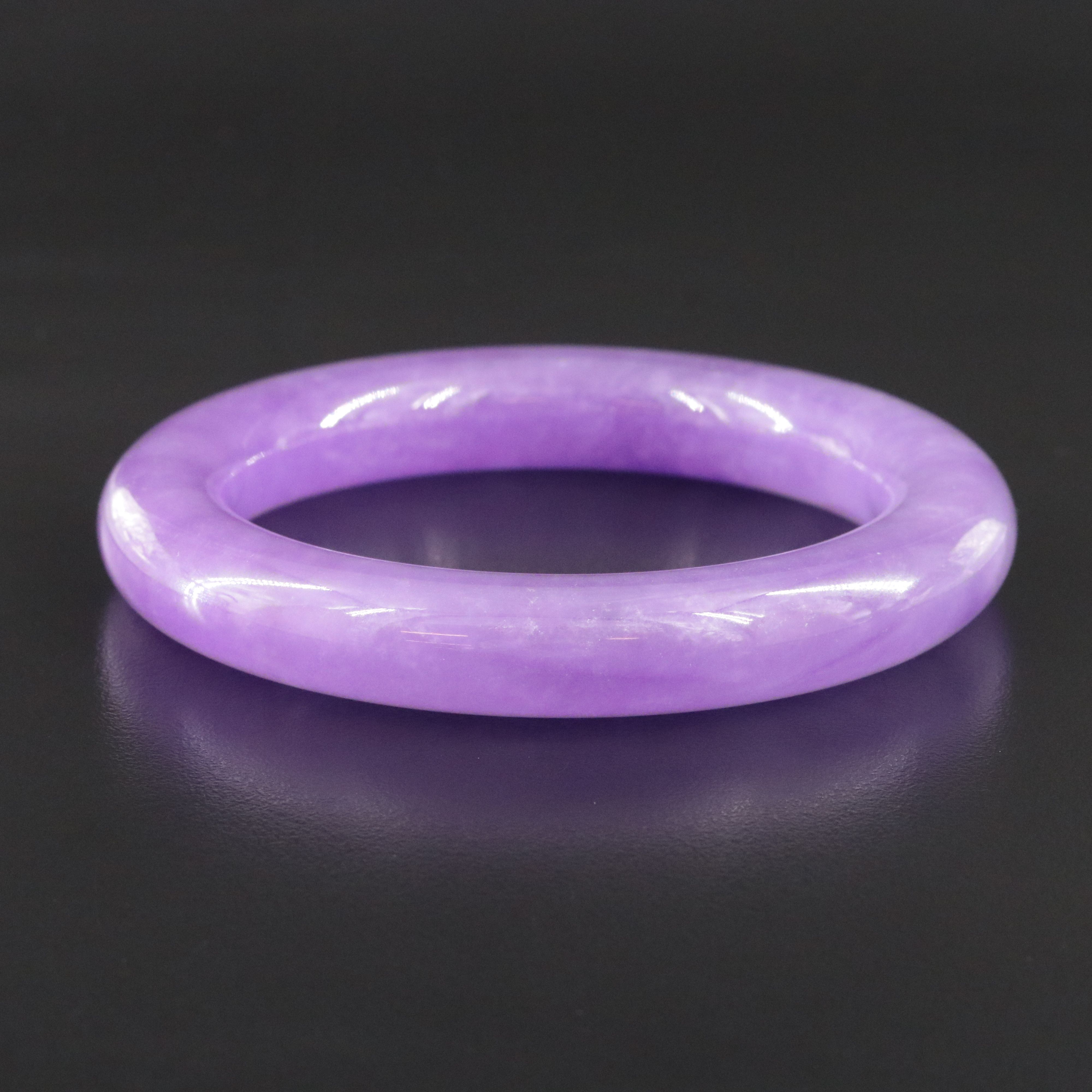 Jadeite Hololith Bangle Bracelet