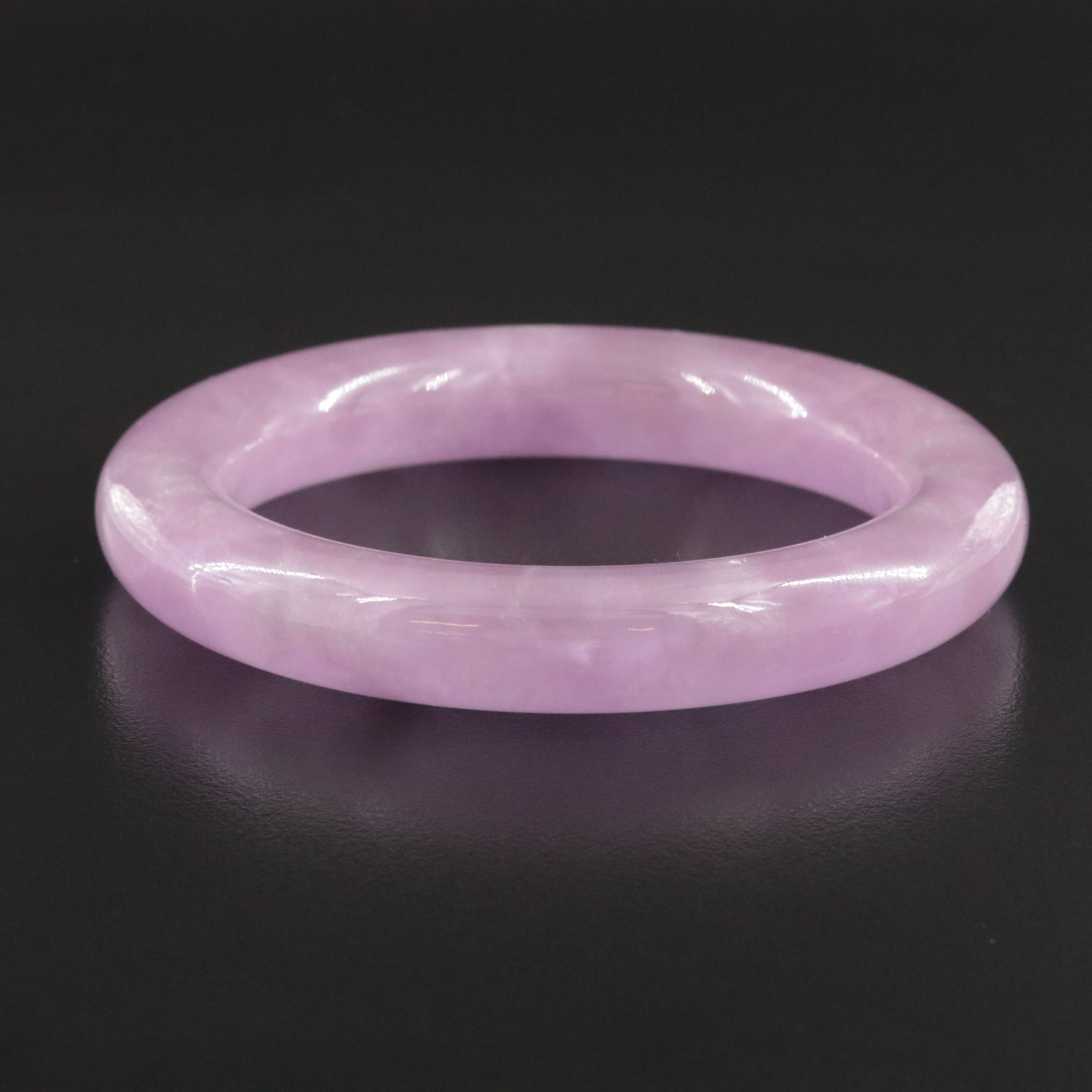 Jadeite Hololith Bangle Bracelet