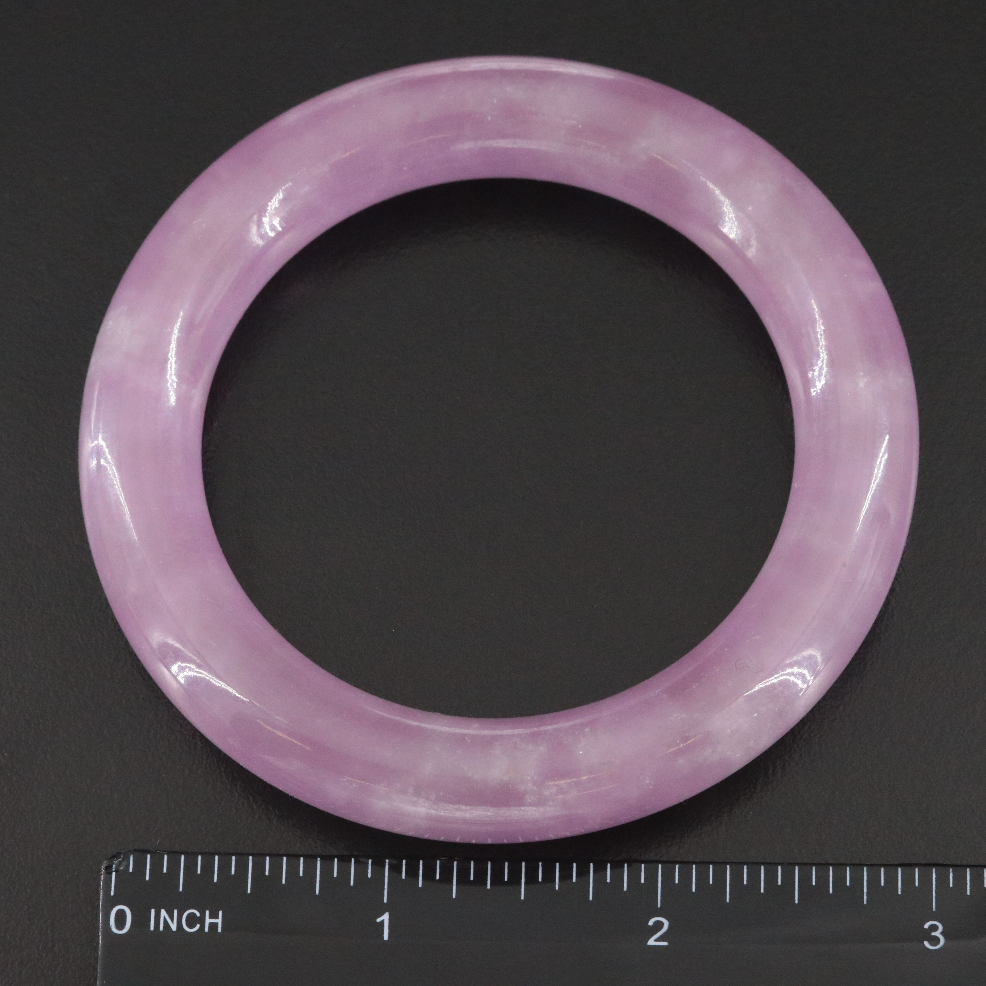 Jadeite Hololith Bangle Bracelet