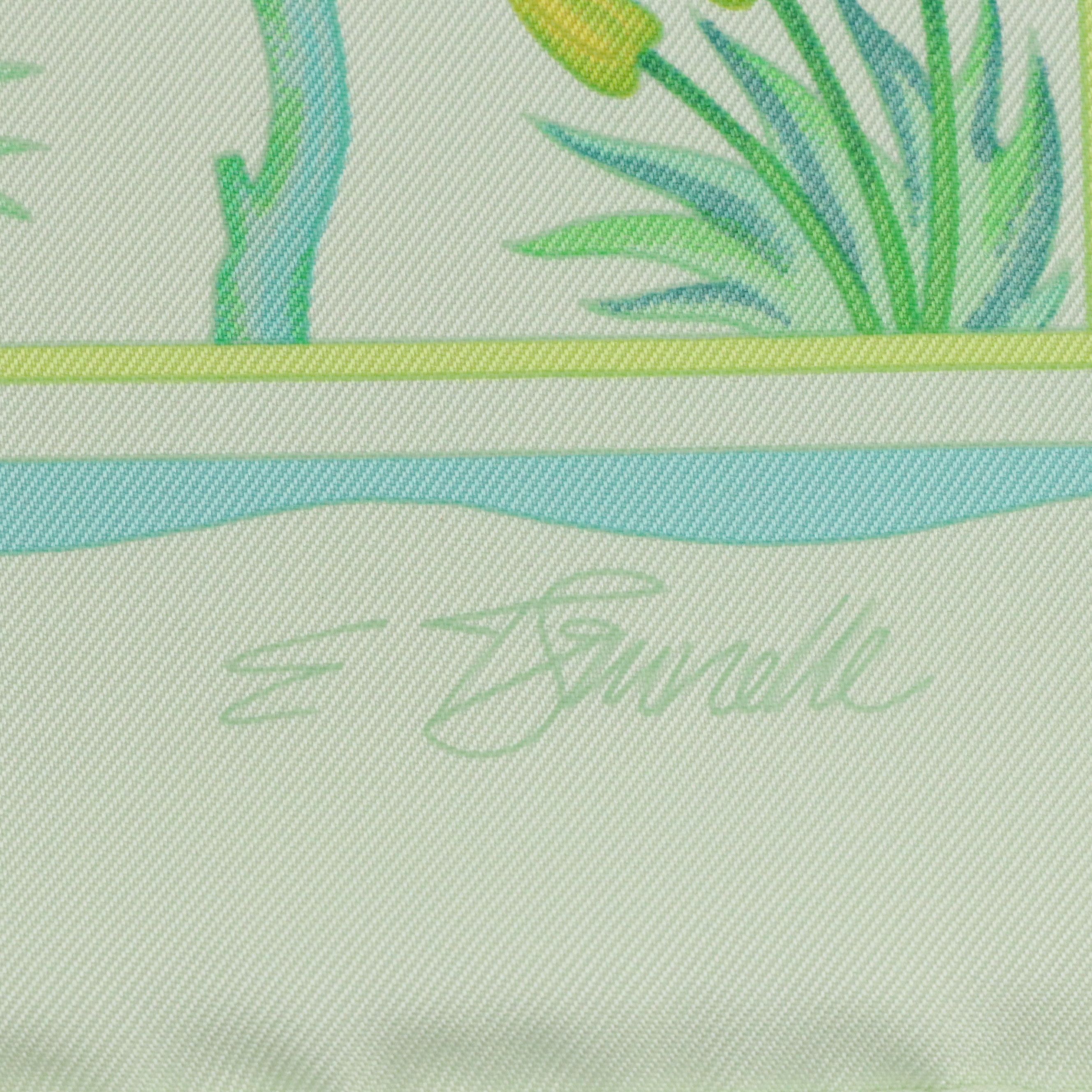 Hermès Limited Edition "Paridaiza" Scarf 90 in Silk Twill