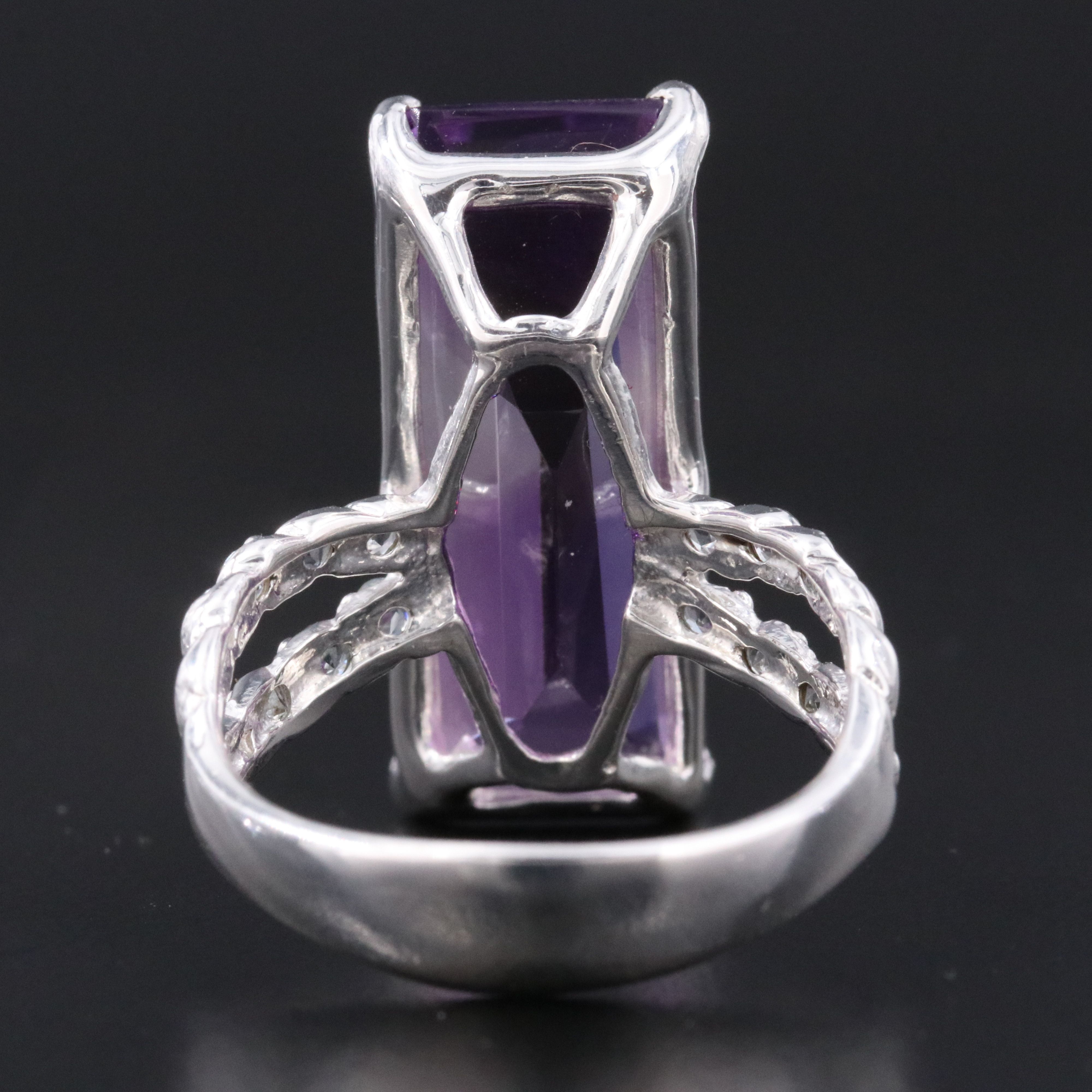 Sterling Amethyst and Sky Blue Topaz Ring