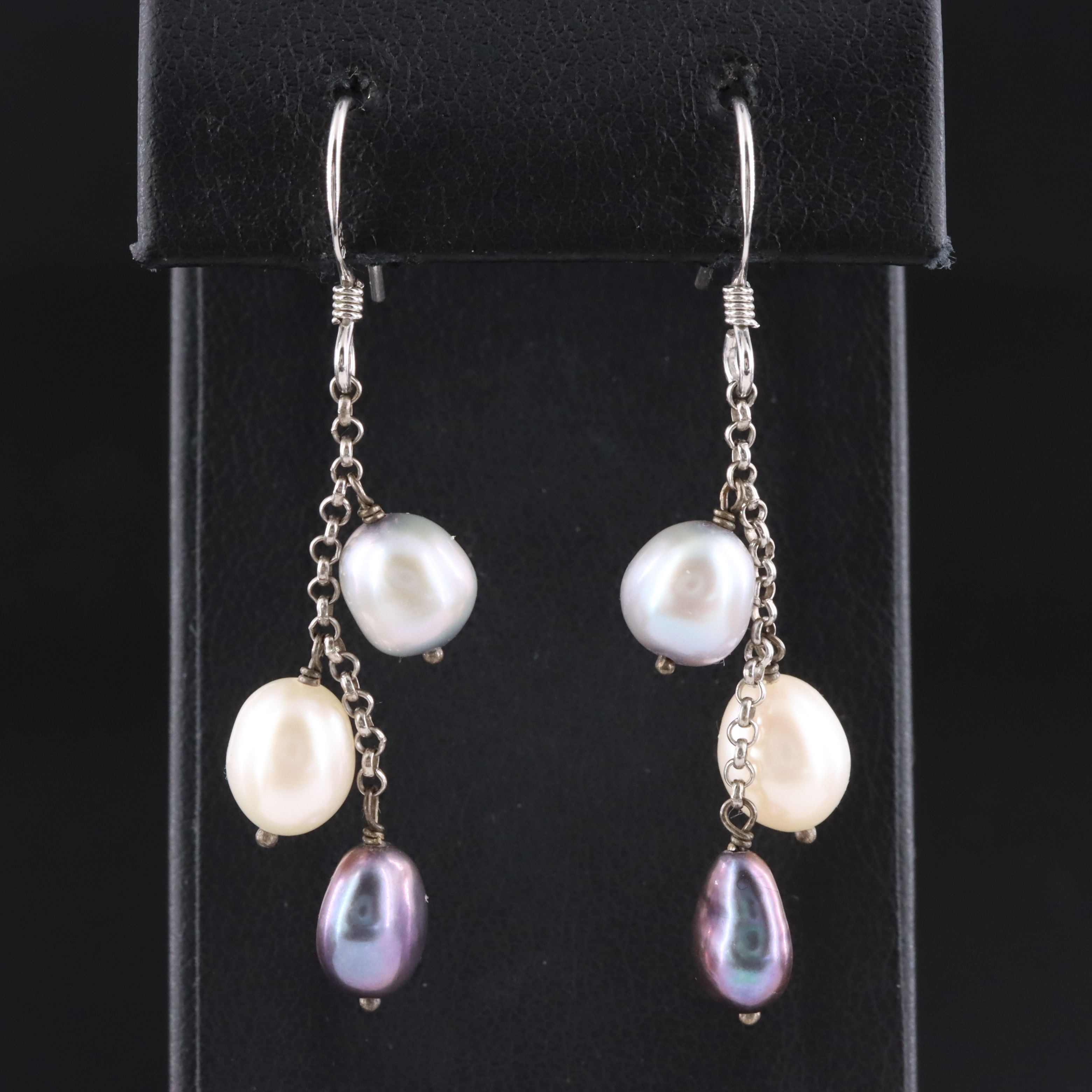 Sterling Pearl Drop Earrings
