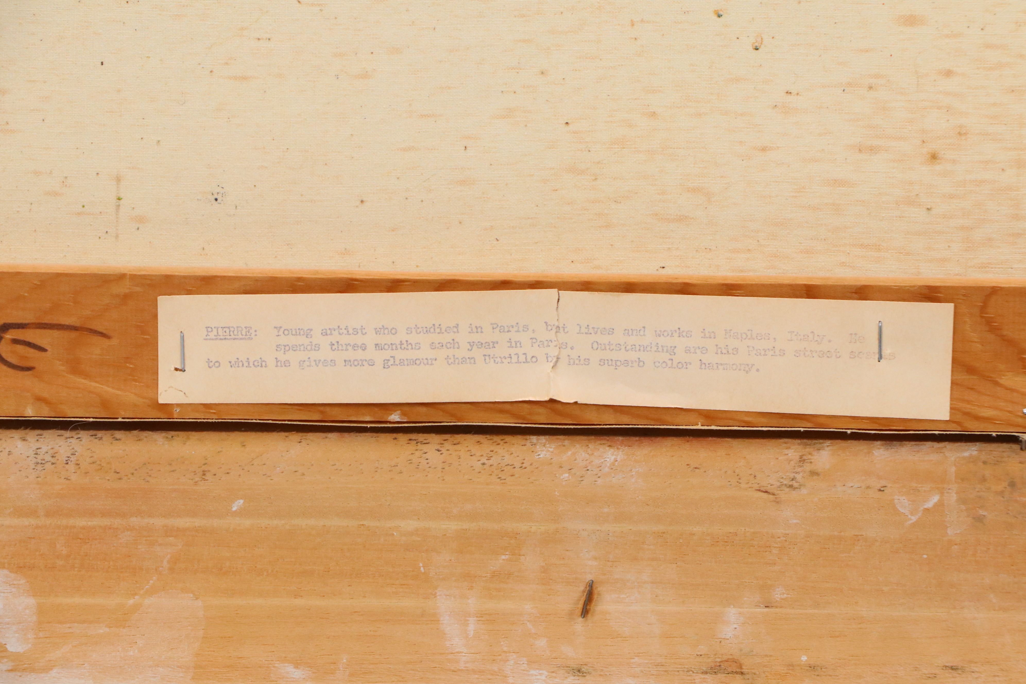 Impressionistic Oil Painting of European Village Street, Mid to Late 20th C.