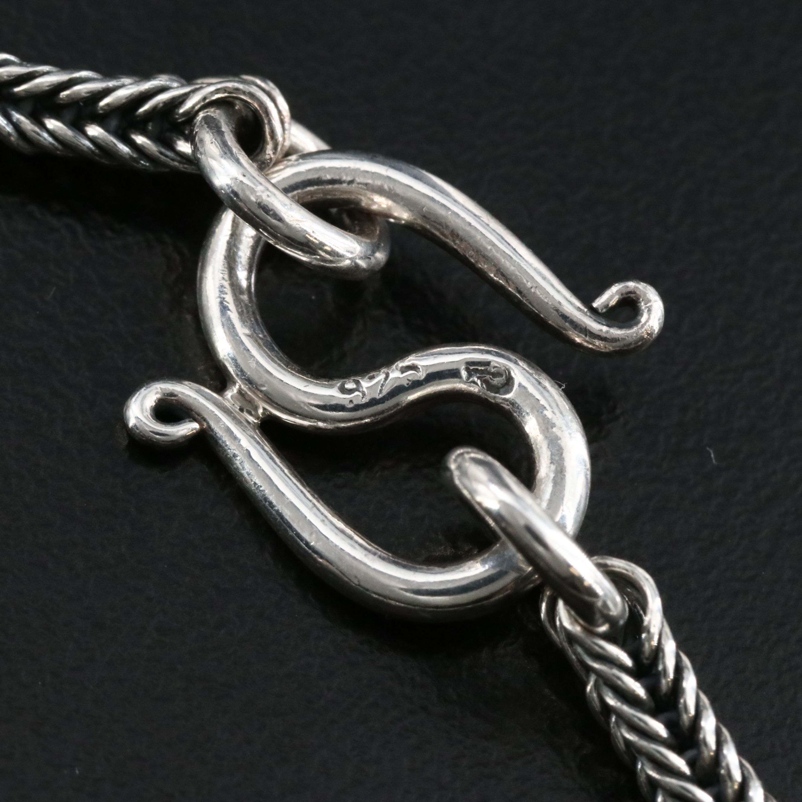 Sterling Foxtail Chain and Medallion Fringe Necklace