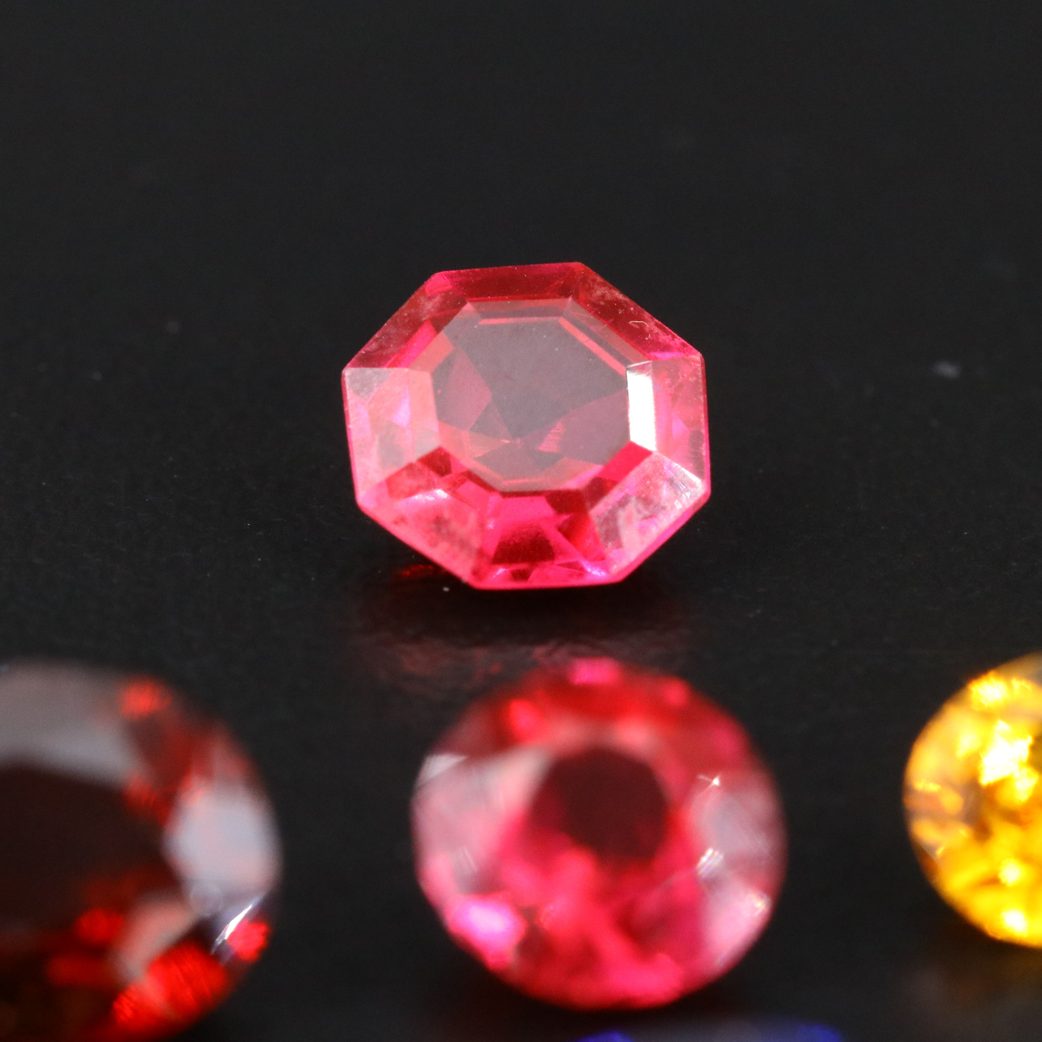Loose 12.64 CTW Lab Grown Rubies and Lab Grown Sapphires