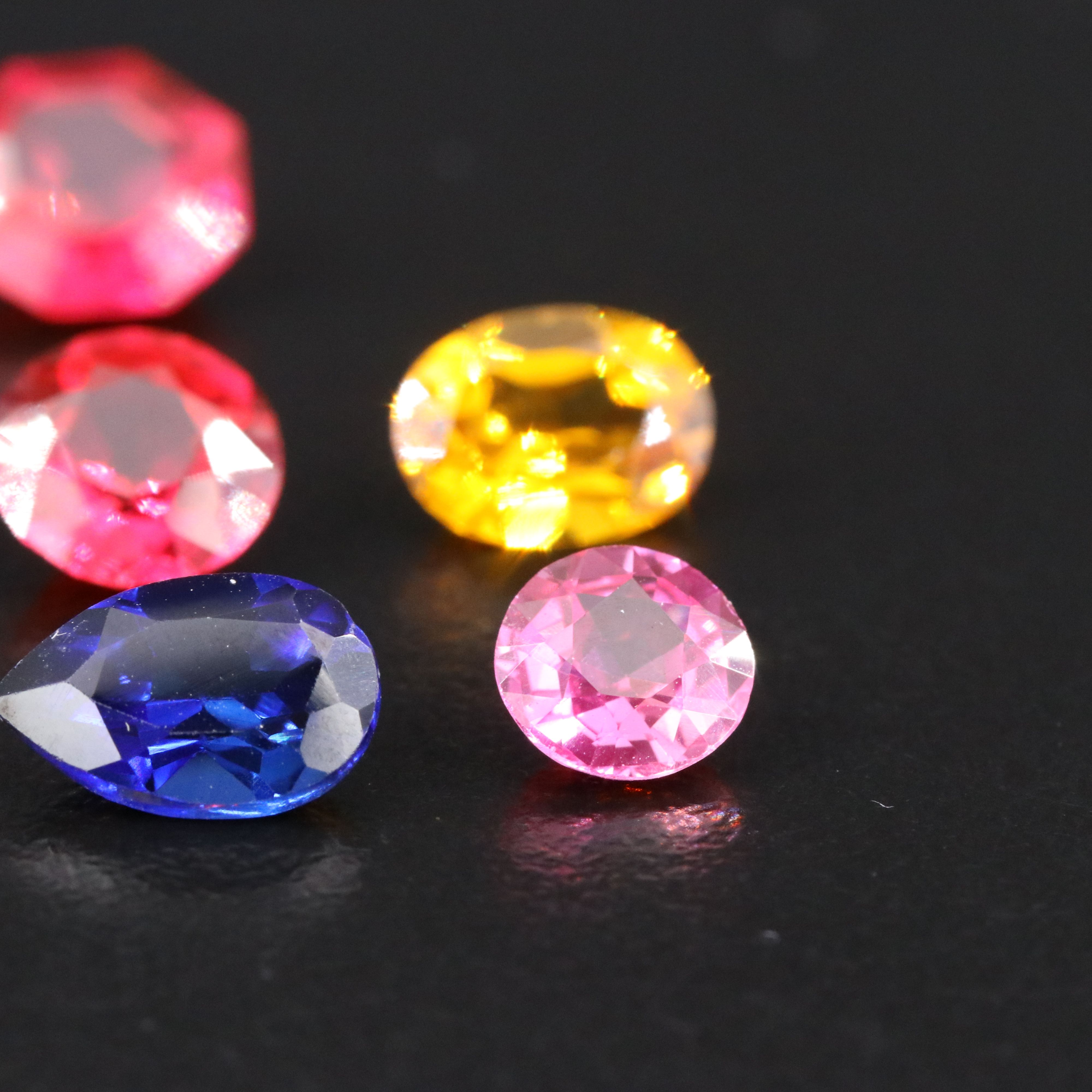 Loose 12.64 CTW Lab Grown Rubies and Lab Grown Sapphires
