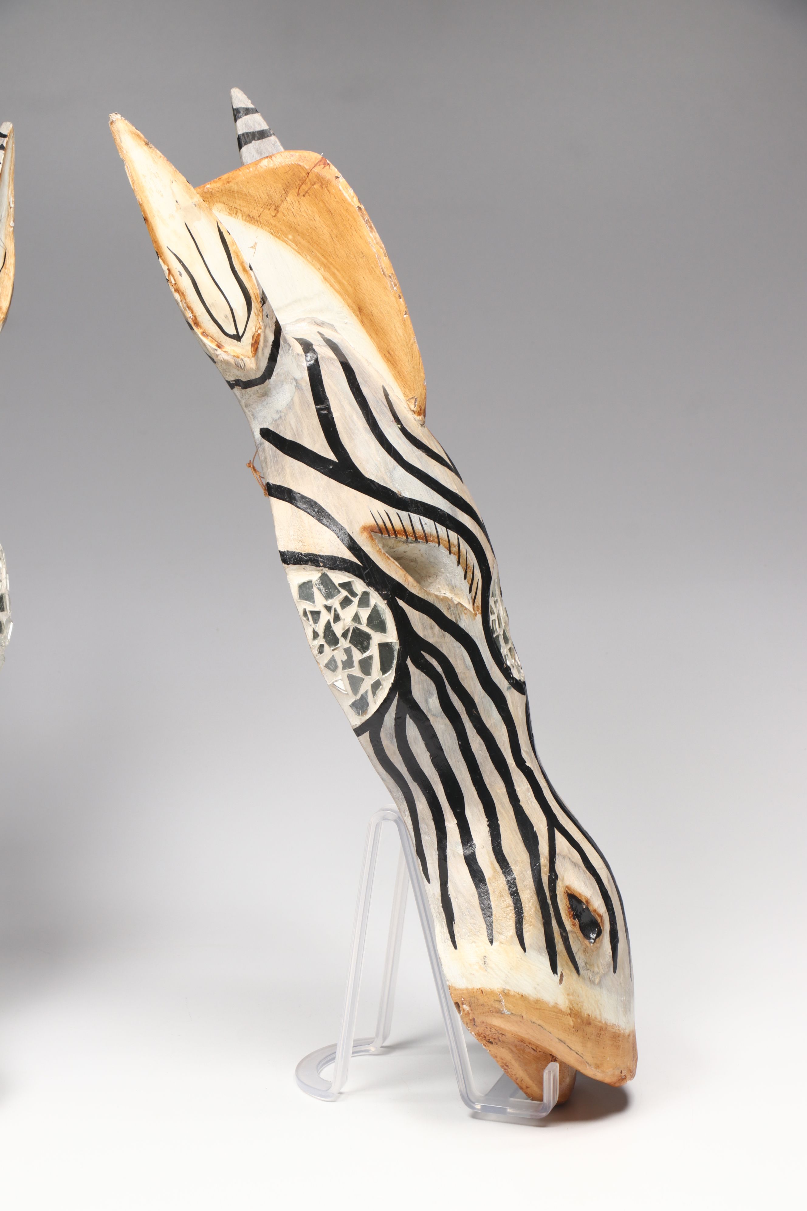 Embellished Zebra Mask Wall Hangings