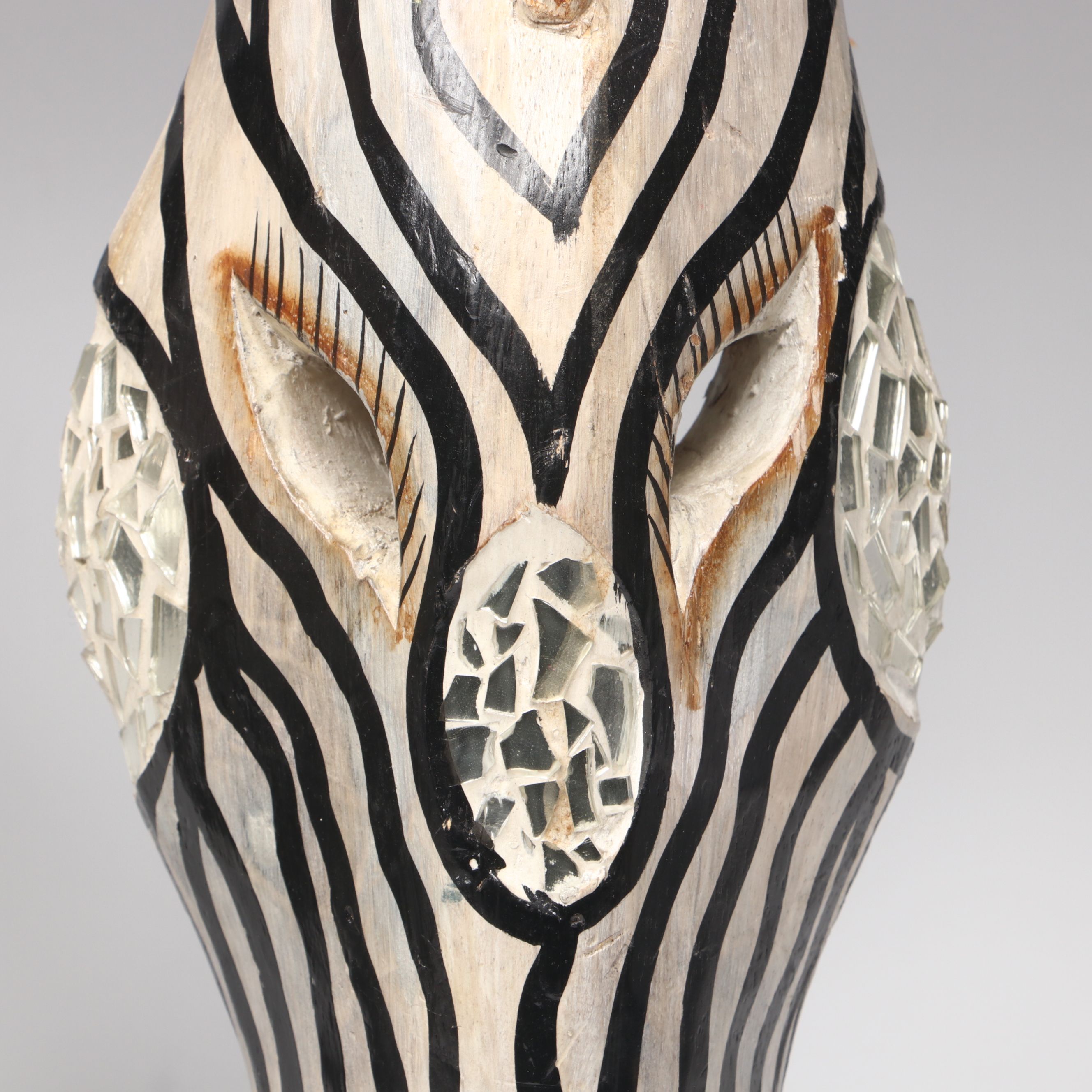Embellished Zebra Mask Wall Hangings