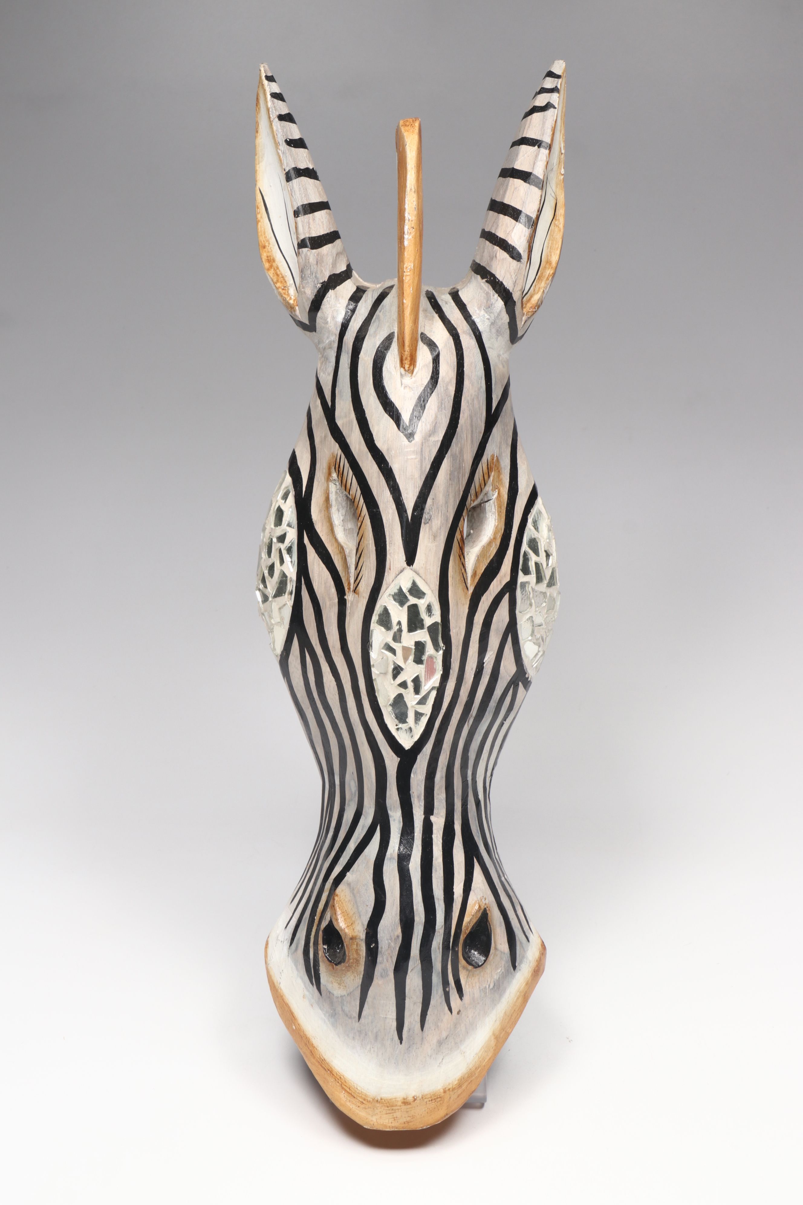 Embellished Zebra Mask Wall Hangings
