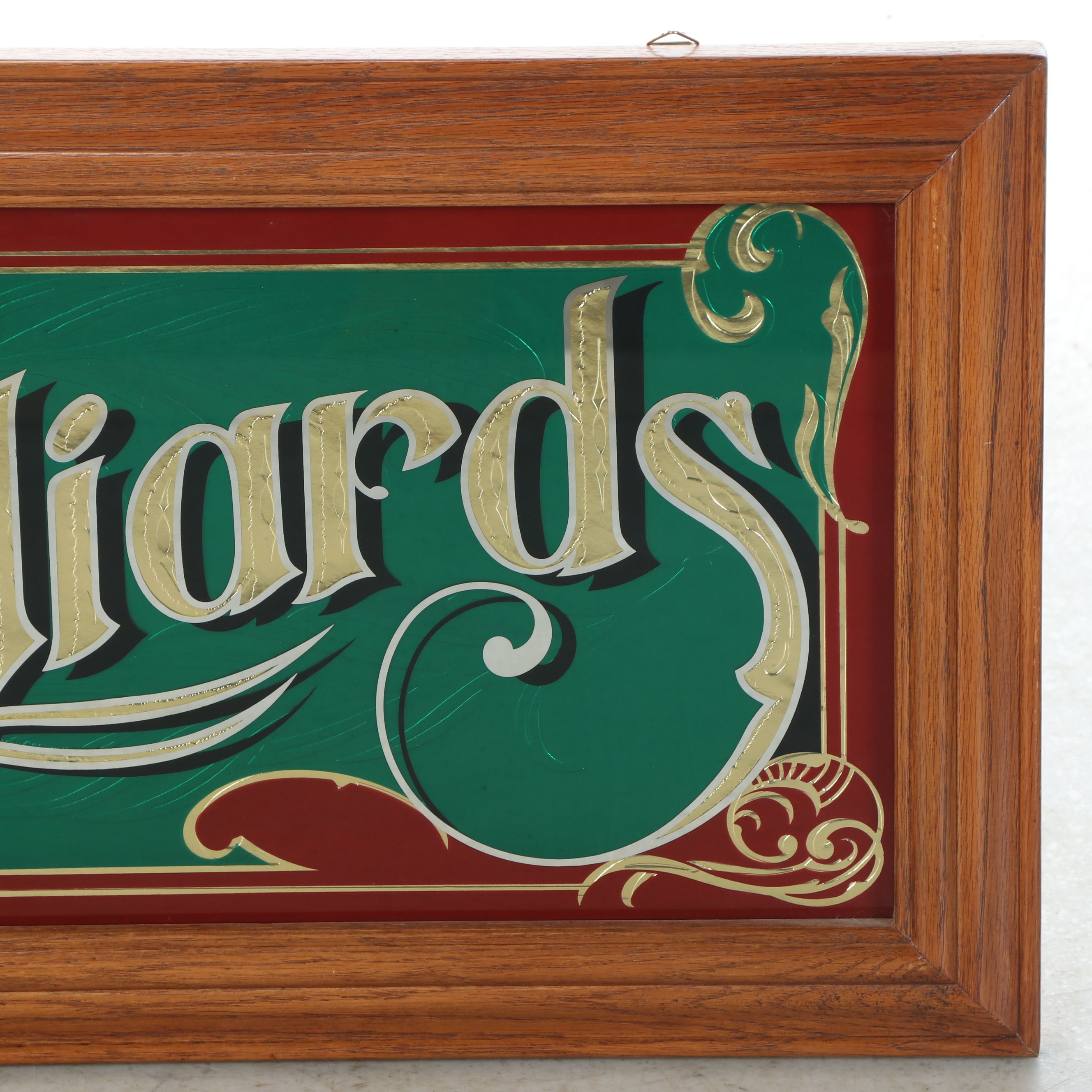 Billiards Mirrored Bar Sign