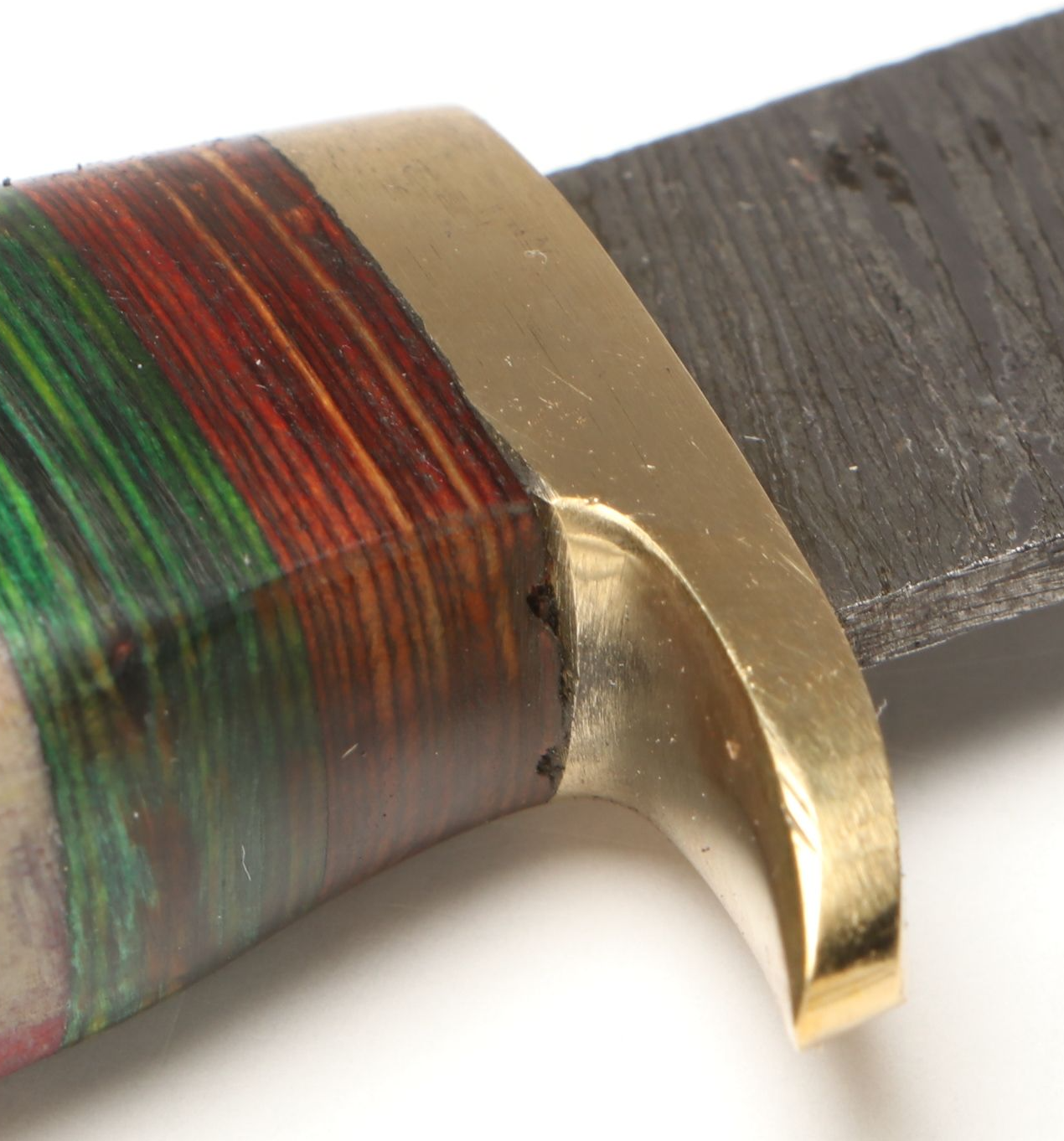 Damascus Steel Skinner and Hunting Knives in Leather Scabbards