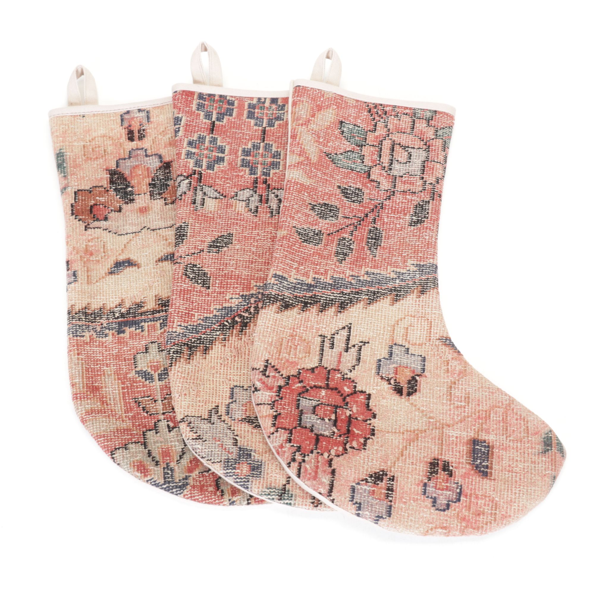 Handcrafted Turkish Rug Christmas Stockings