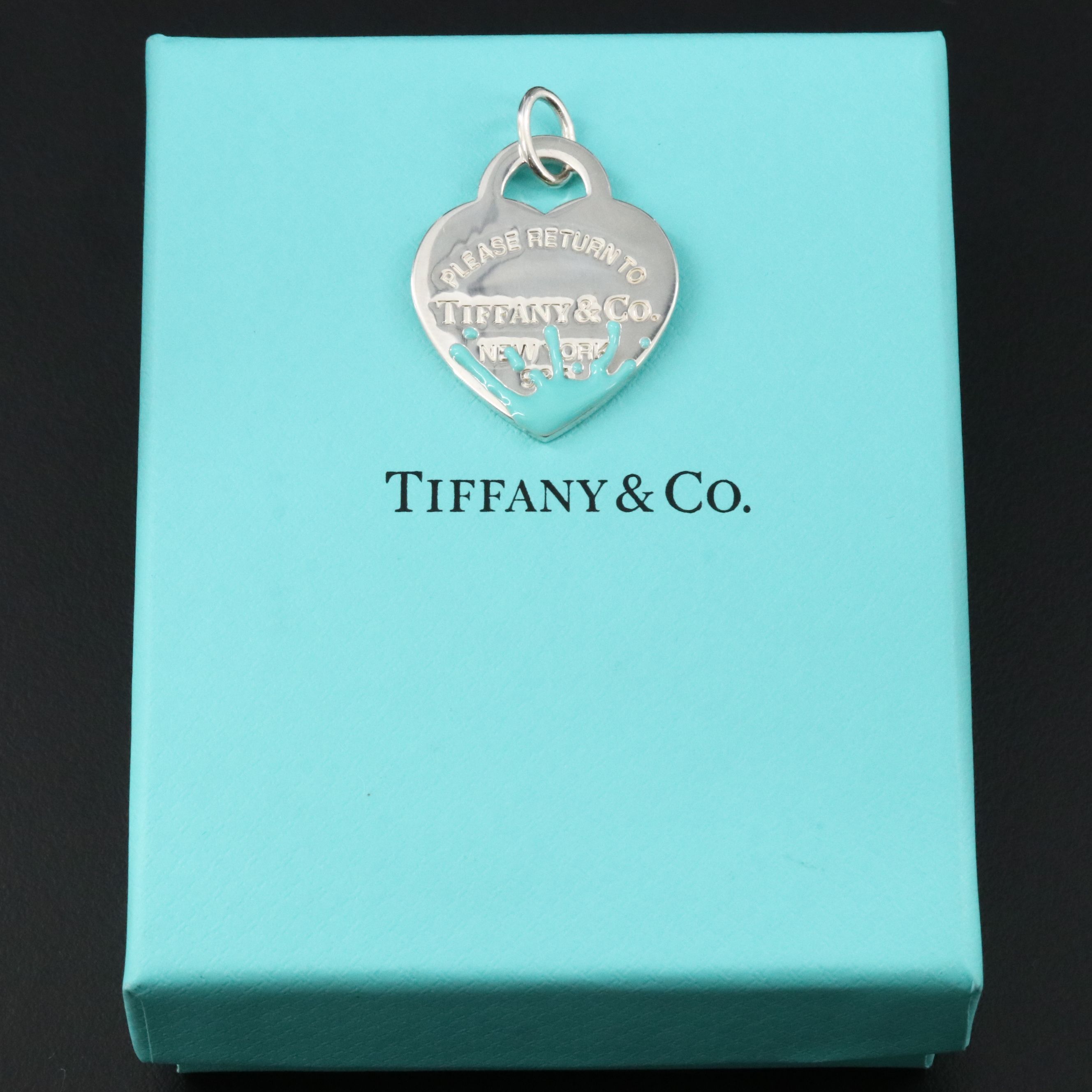 Tiffany & Co. Return to Tiffany Sterling Enamel Paint Splash Heart Pendant