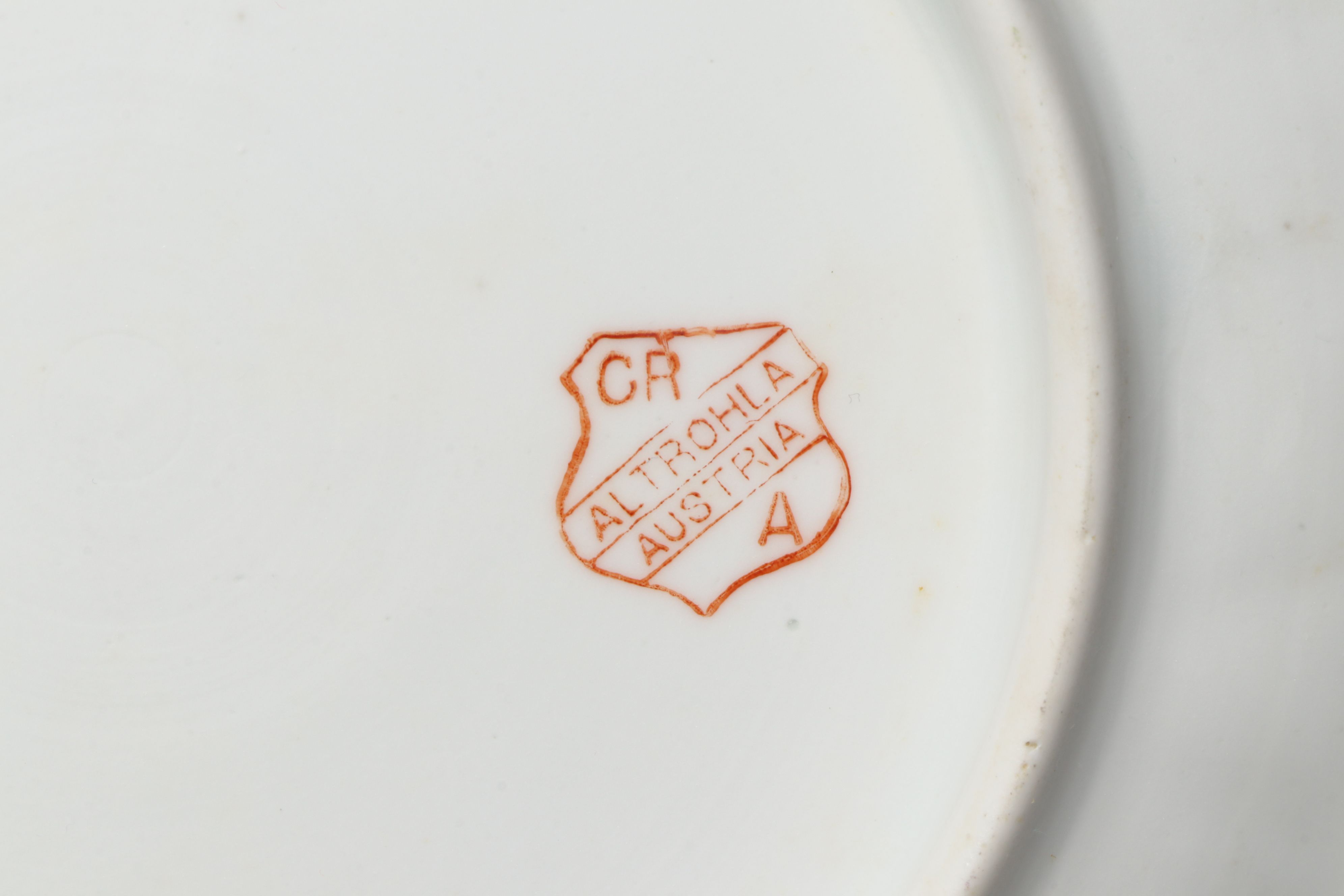 Antique Charles Ahrenfeldt Porcelain Salad Plates and Wedgwood Pitchers