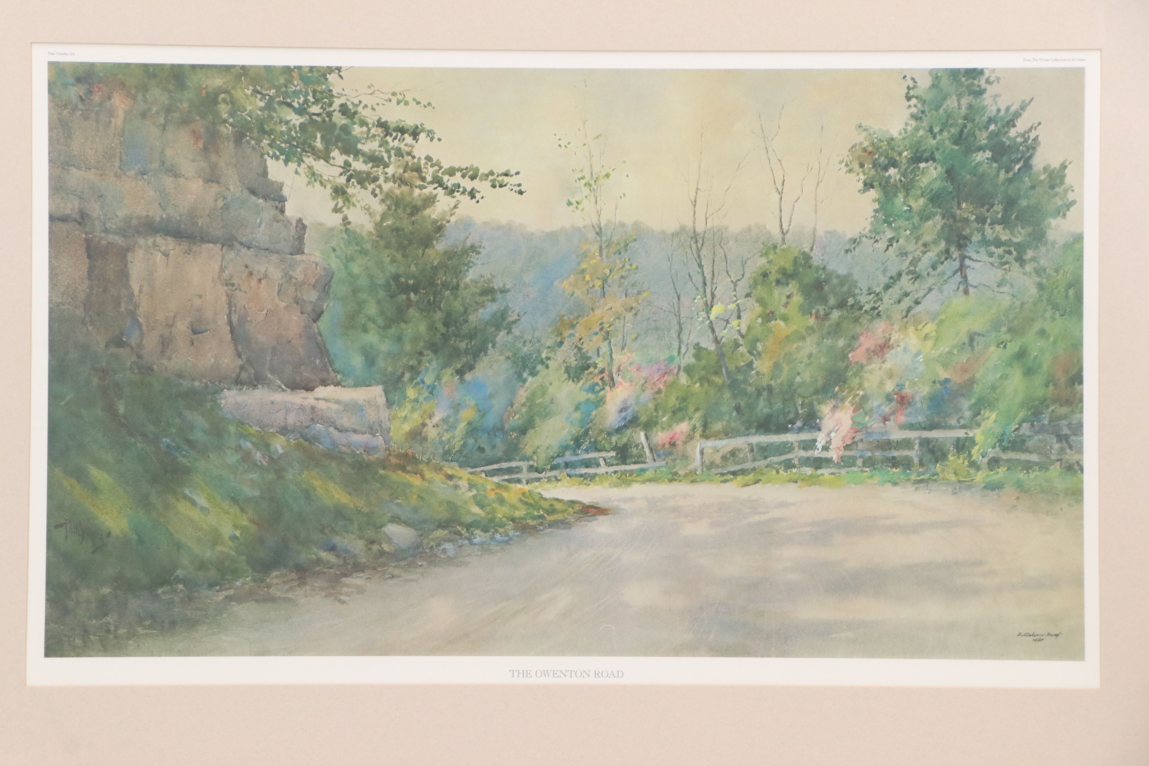Offset Lithograph After Paul Sawyier "The Owenton Road"
