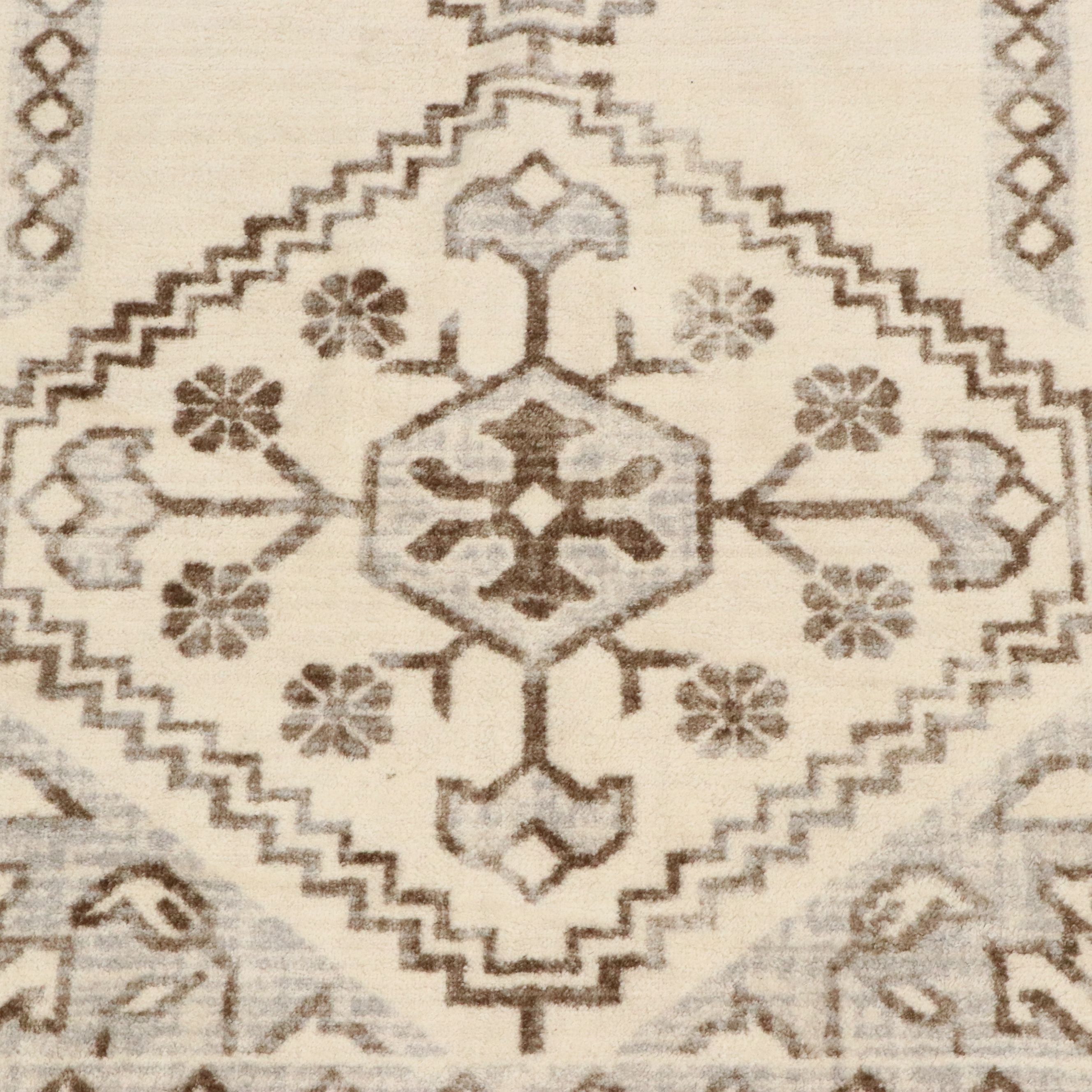 7' x 10'1 Machine Made Threshold Global Medallion Pattern Area Rug