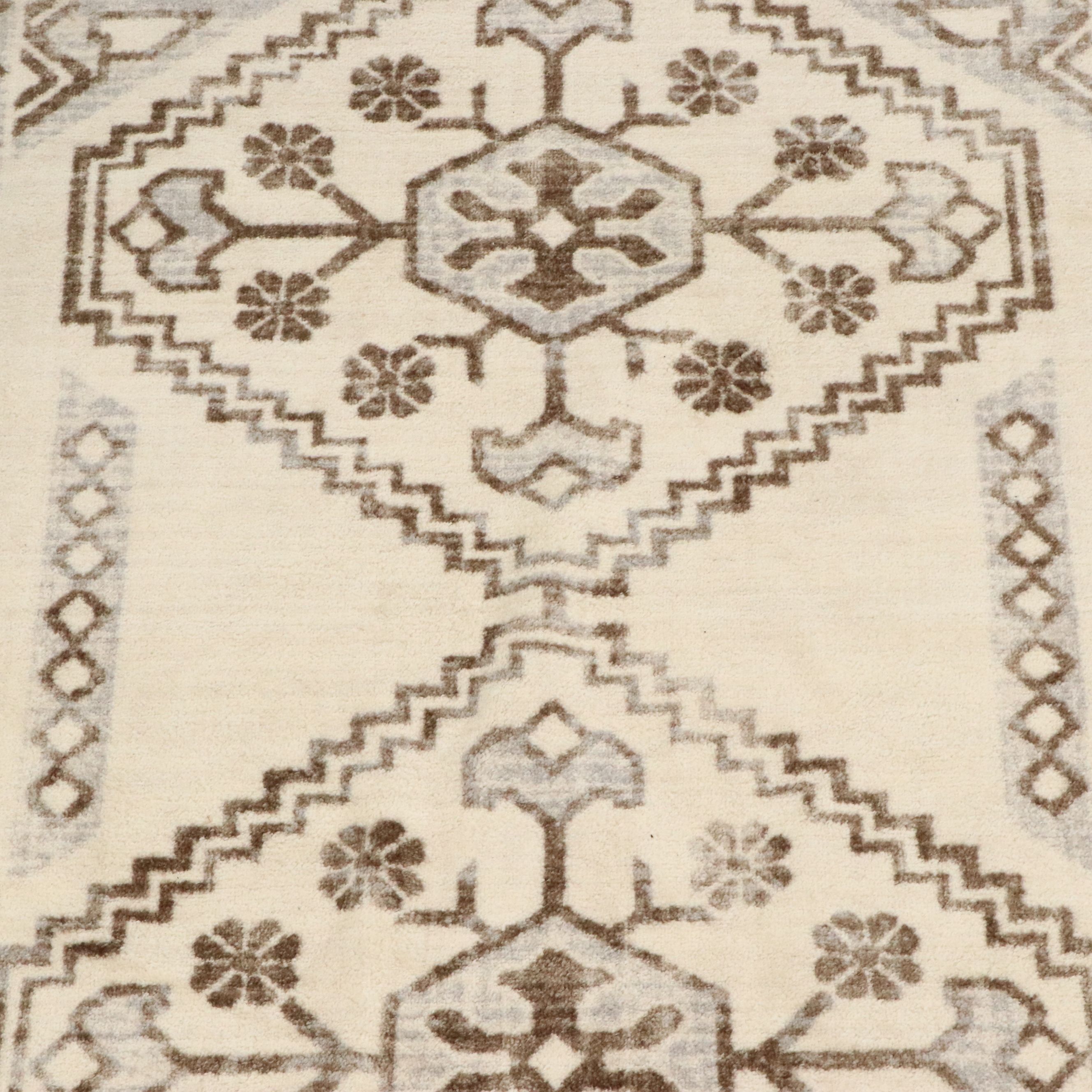 7' x 10'1 Machine Made Threshold Global Medallion Pattern Area Rug