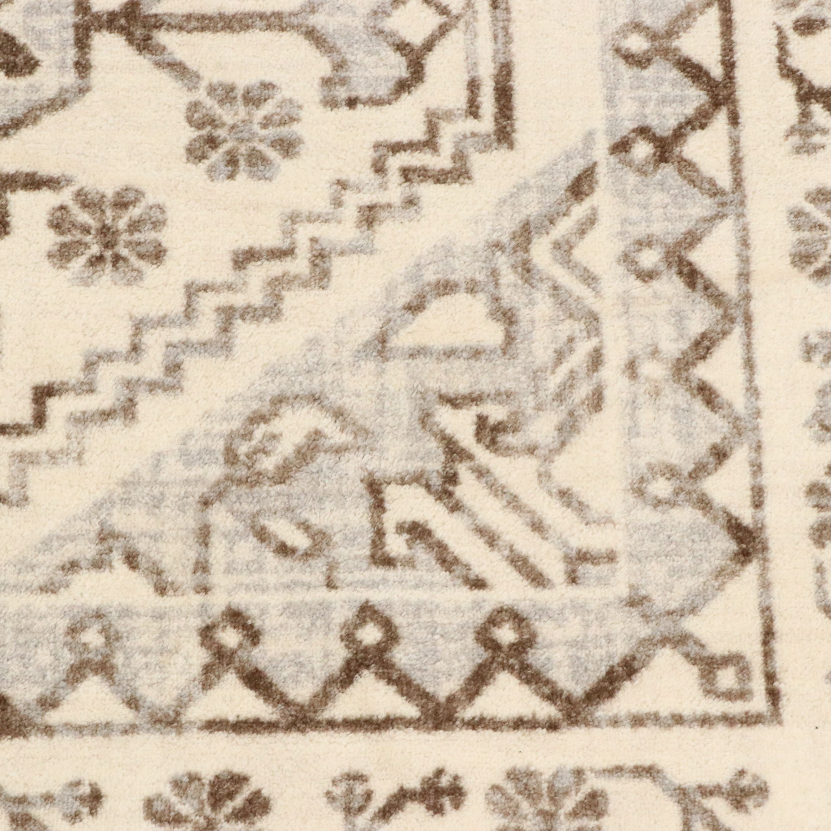 7' x 10'1 Machine Made Threshold Global Medallion Pattern Area Rug