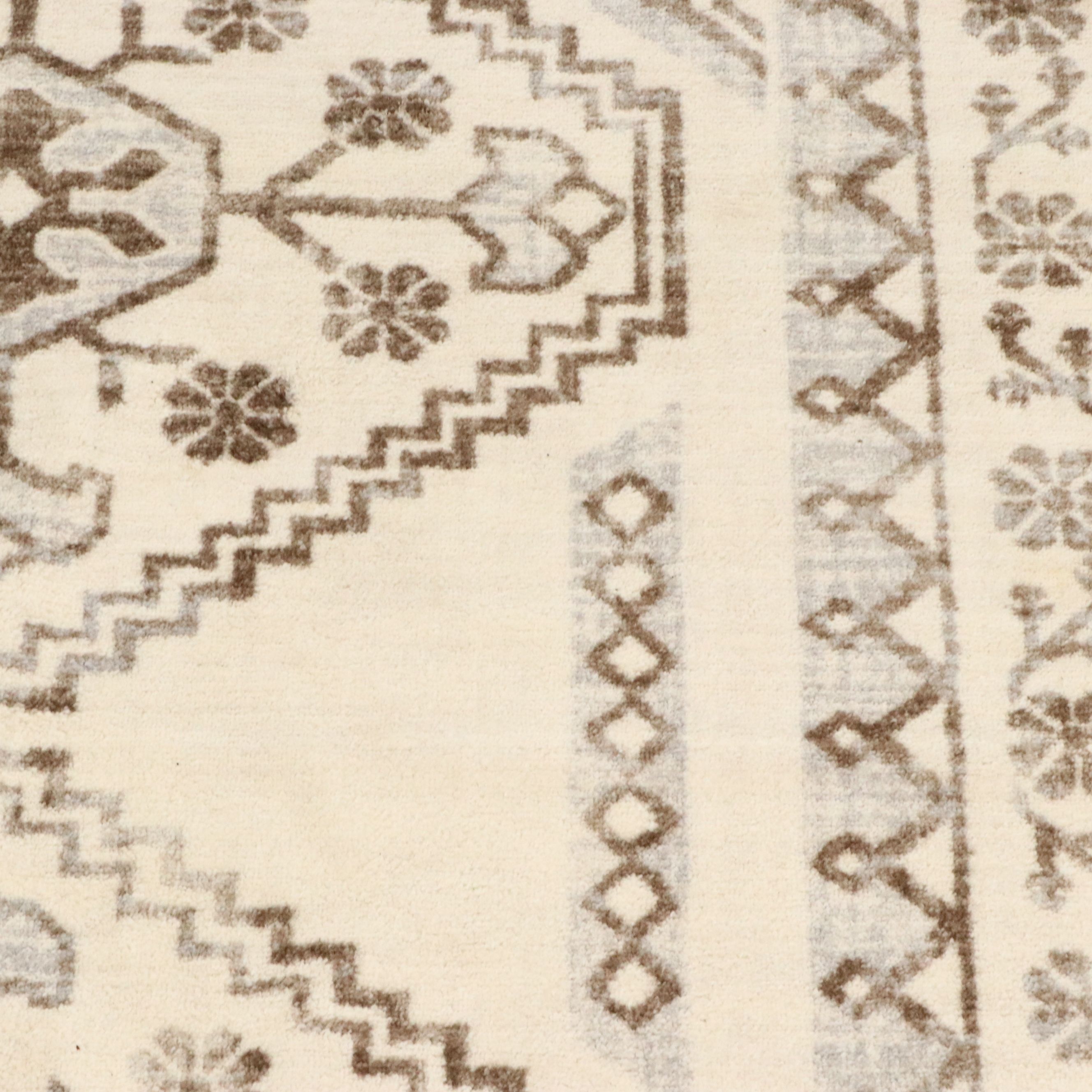 7' x 10'1 Machine Made Threshold Global Medallion Pattern Area Rug